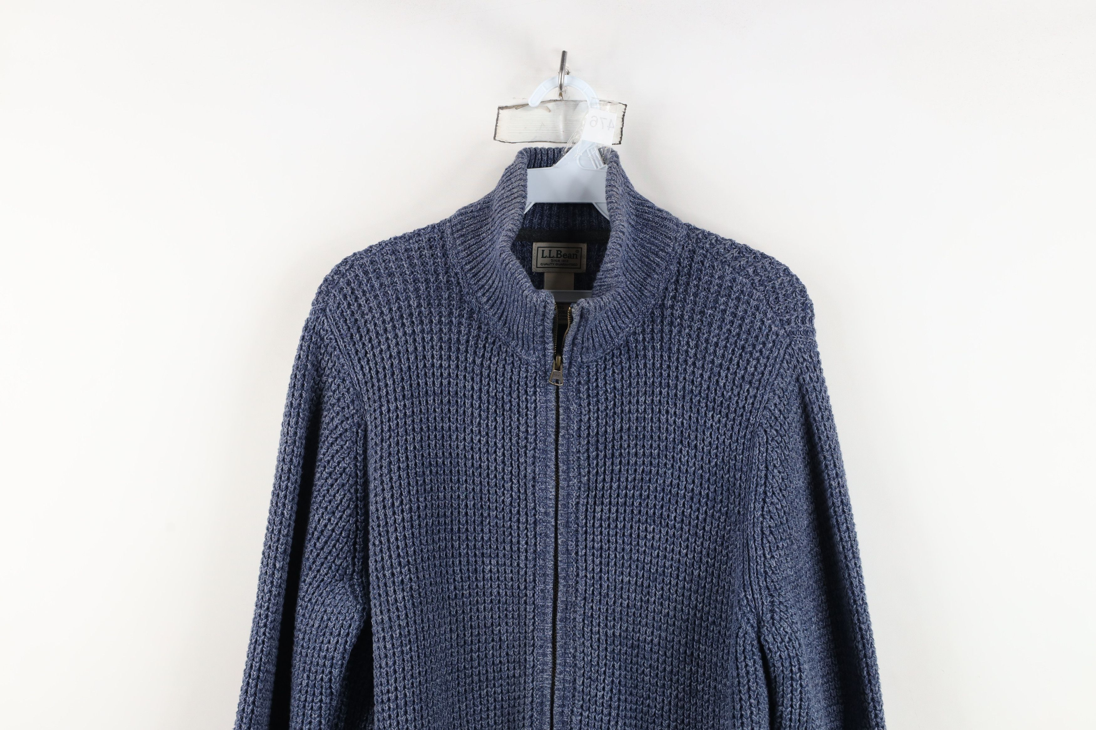 L.L. Bean Vintage LL Bean Cotton Chunky Ribbed Knit Full Zip Sweater Size US M / EU 48-50 / 2 - 2 Thumbnail