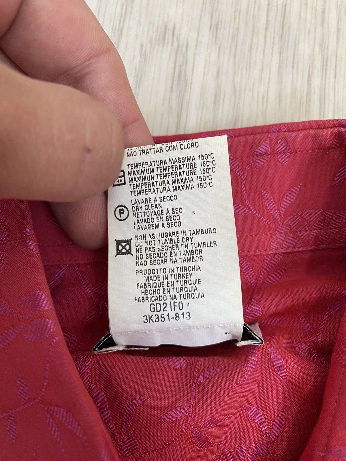 Versace × Vintage Versace Collection Red Jacquard ShirtPineapple 15 3/4 40 M-L Size US M / EU 48-50 / 2 - 6 Thumbnail