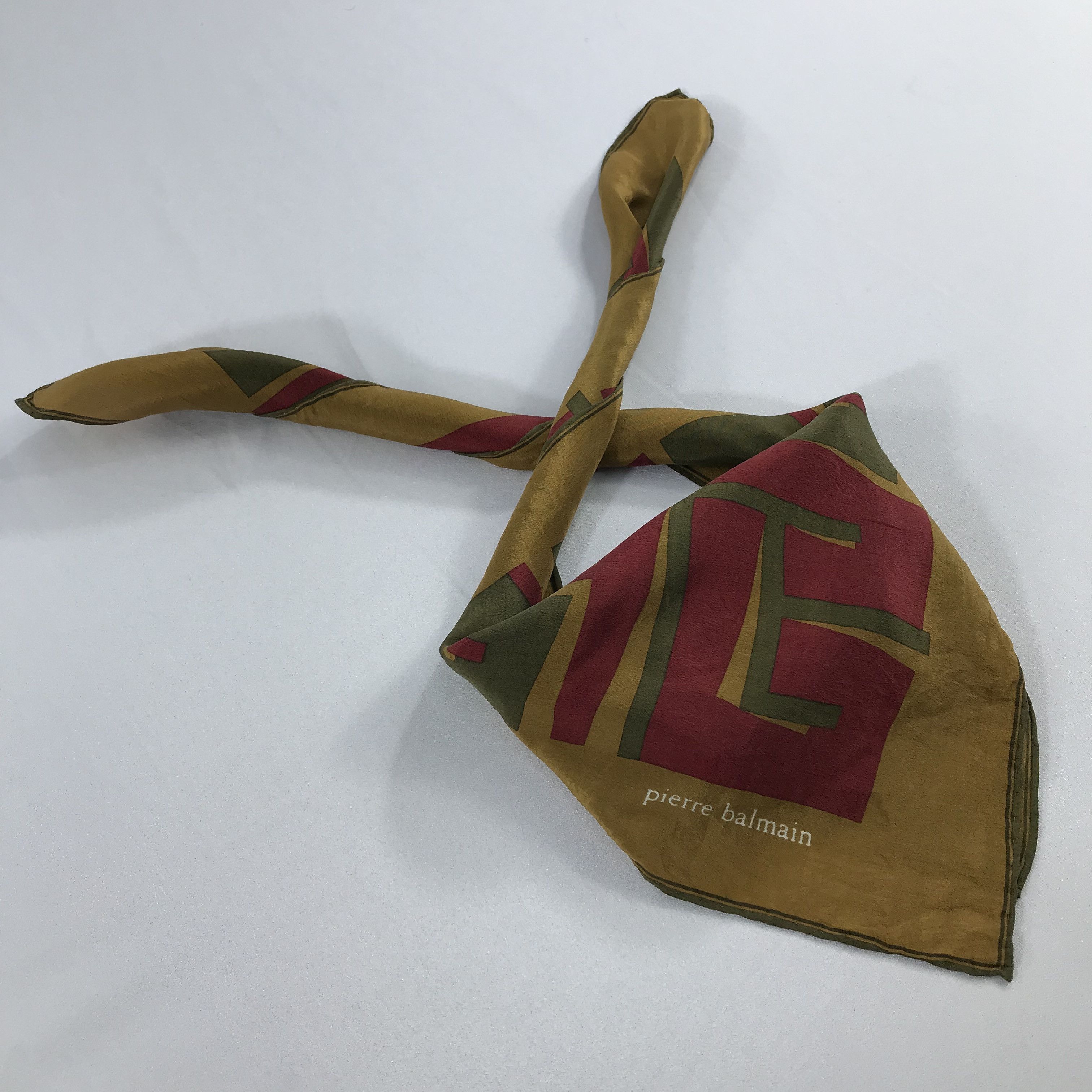 Pierre Balmain × Vintage Pierre Balmain Bandana / Handkerchief / Neckerchief - S2214 Size ONE SIZE - 5 Thumbnail