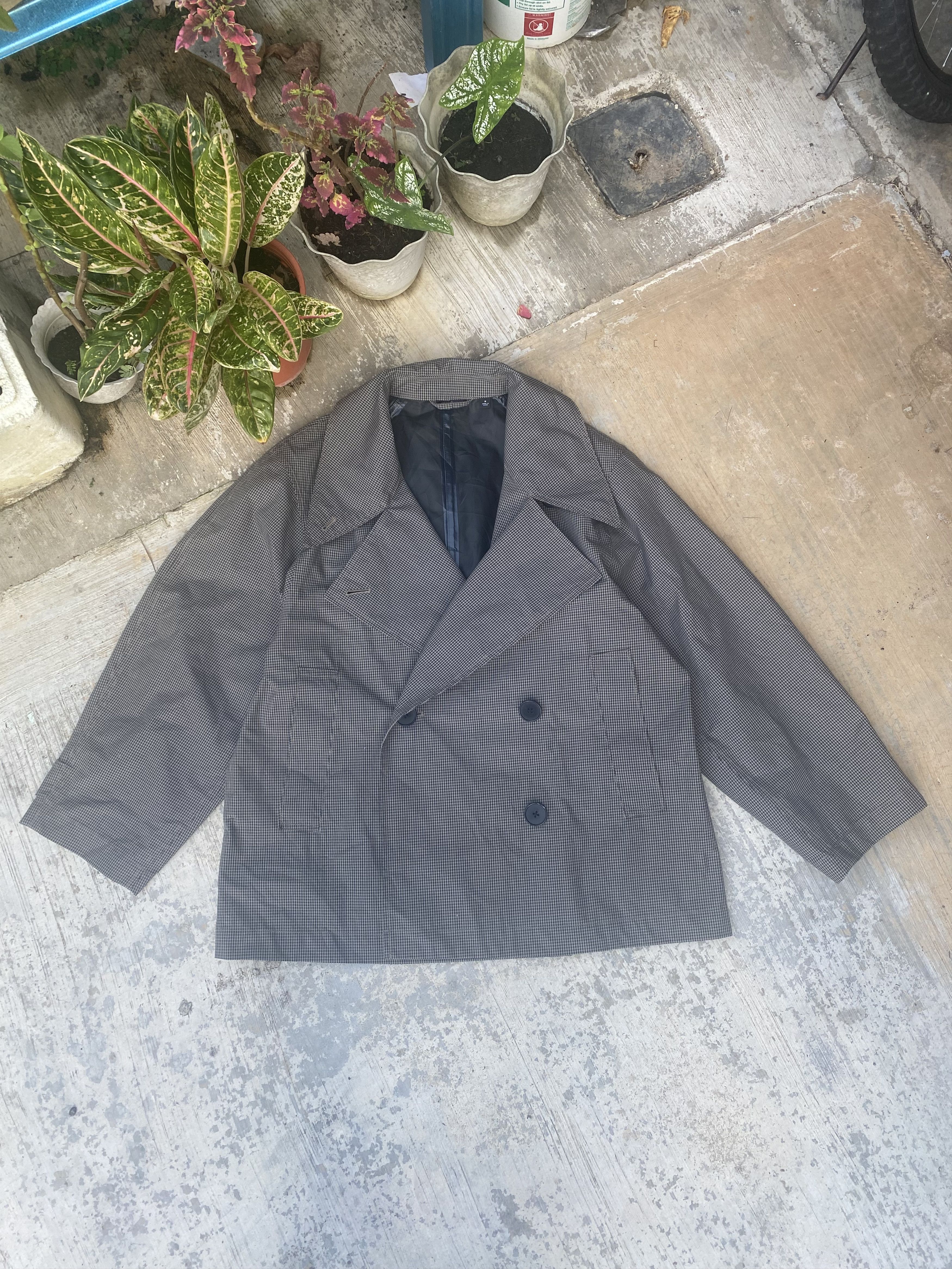 Uniqlo U Houndstooth Waterproof Jacket