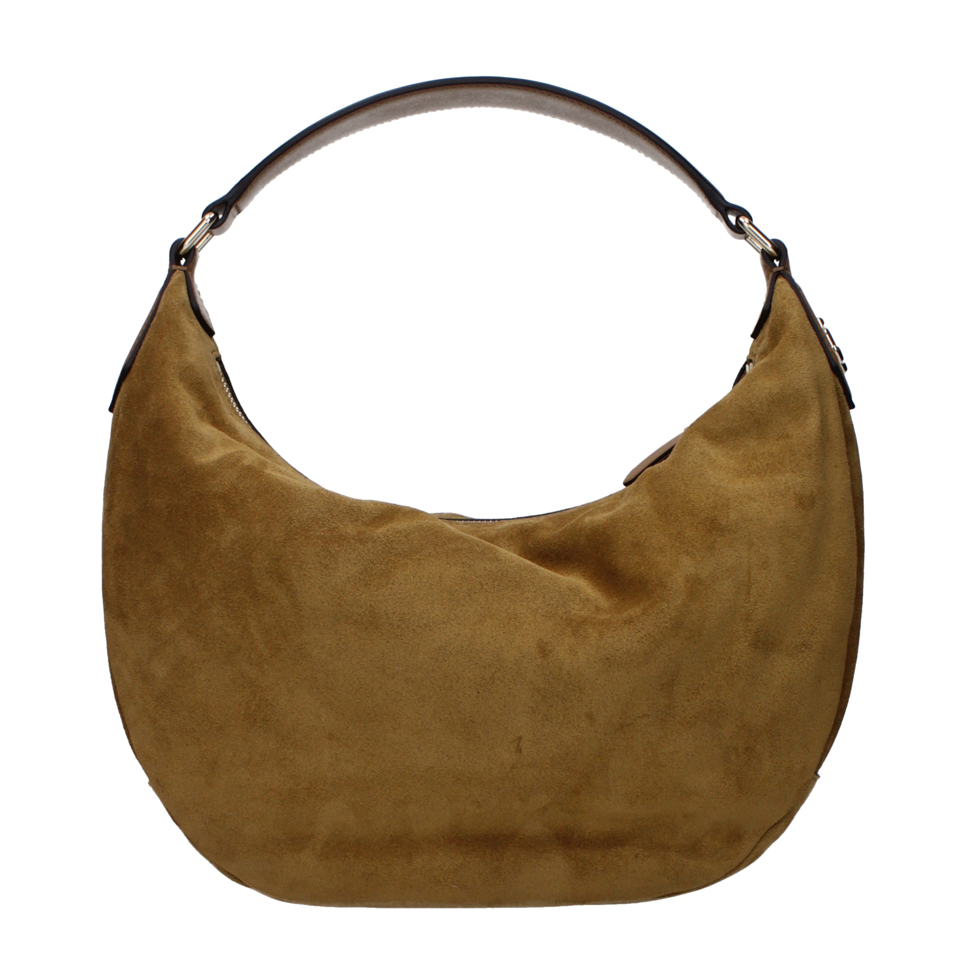 Jimmy Choo Jimmy Choo Shoulder Bags Women Suede Brown/Camel Size ONE SIZE - 1 Thumbnail