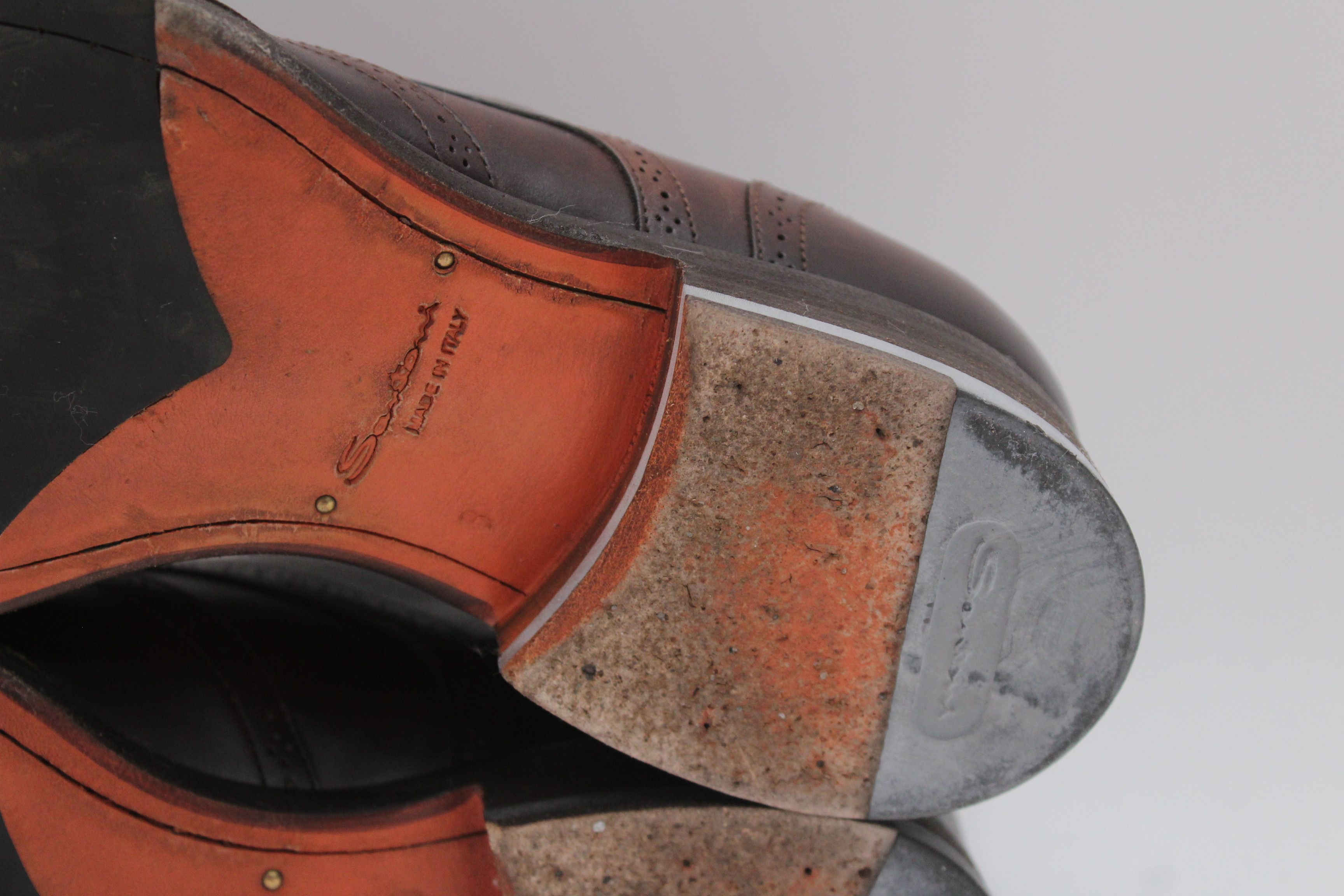 Santoni Santoni Derby Leather Shoes Size 6 UK Authentic Size US 7.5 / EU 40-41 - 12 Thumbnail