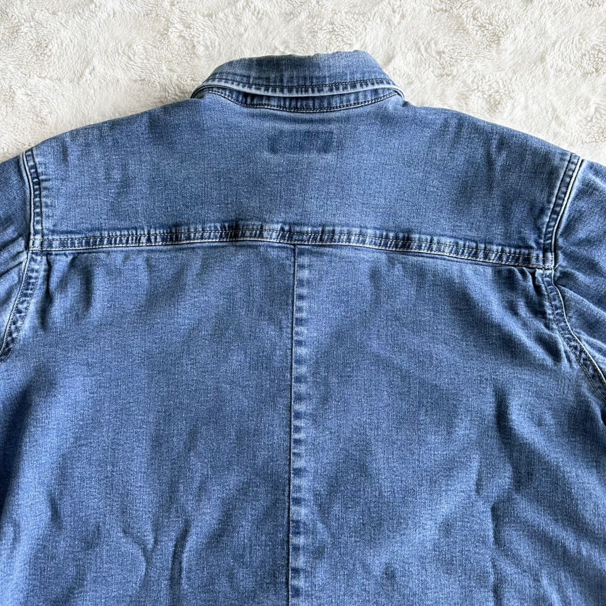 St. Johns Bay Vintage St Johns Bay Denim Shirt Womens M Blue 3/4 Sleeves Size M / US 6-8 / IT 42-44 - 6 Thumbnail