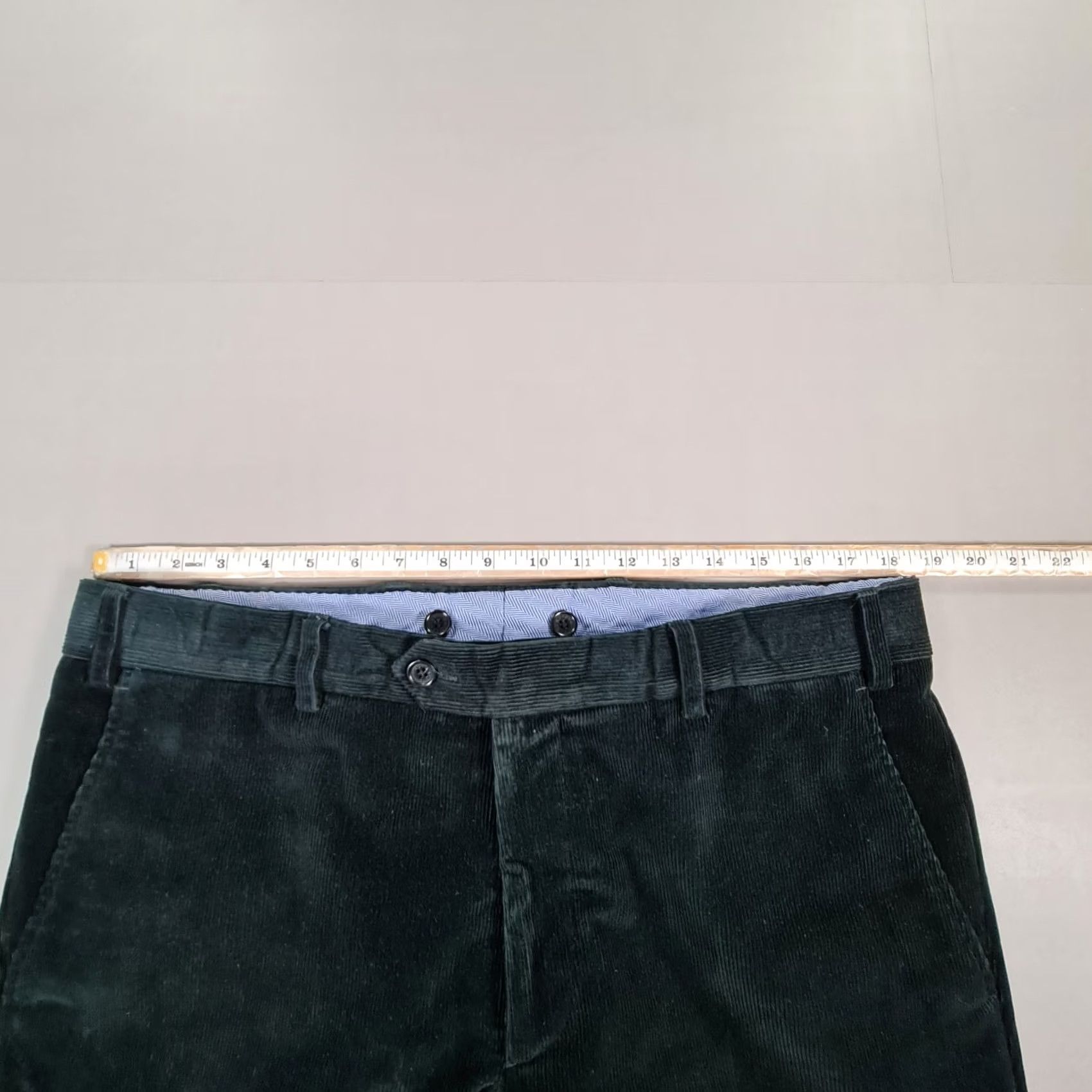 Paul & Shark Paul & Shark Trousers Mens W36 L29 Corduroy Cotton Regular Fit Straight Front Zipper Button Pockets Logo Blue 97% Cotton 3% Elastane Chino Casual Size US 36 / EU 52 - 5 Thumbnail