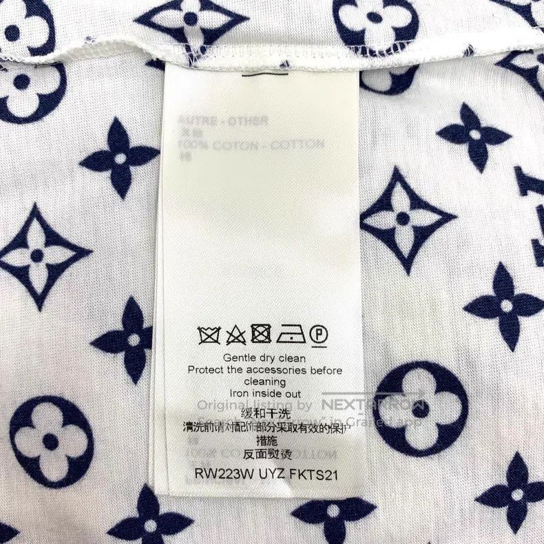 Louis Vuitton Louis Vuitton 22 white logo full-print cotton crewneck sho Size US L / EU 52-54 / 3 - 6 Thumbnail
