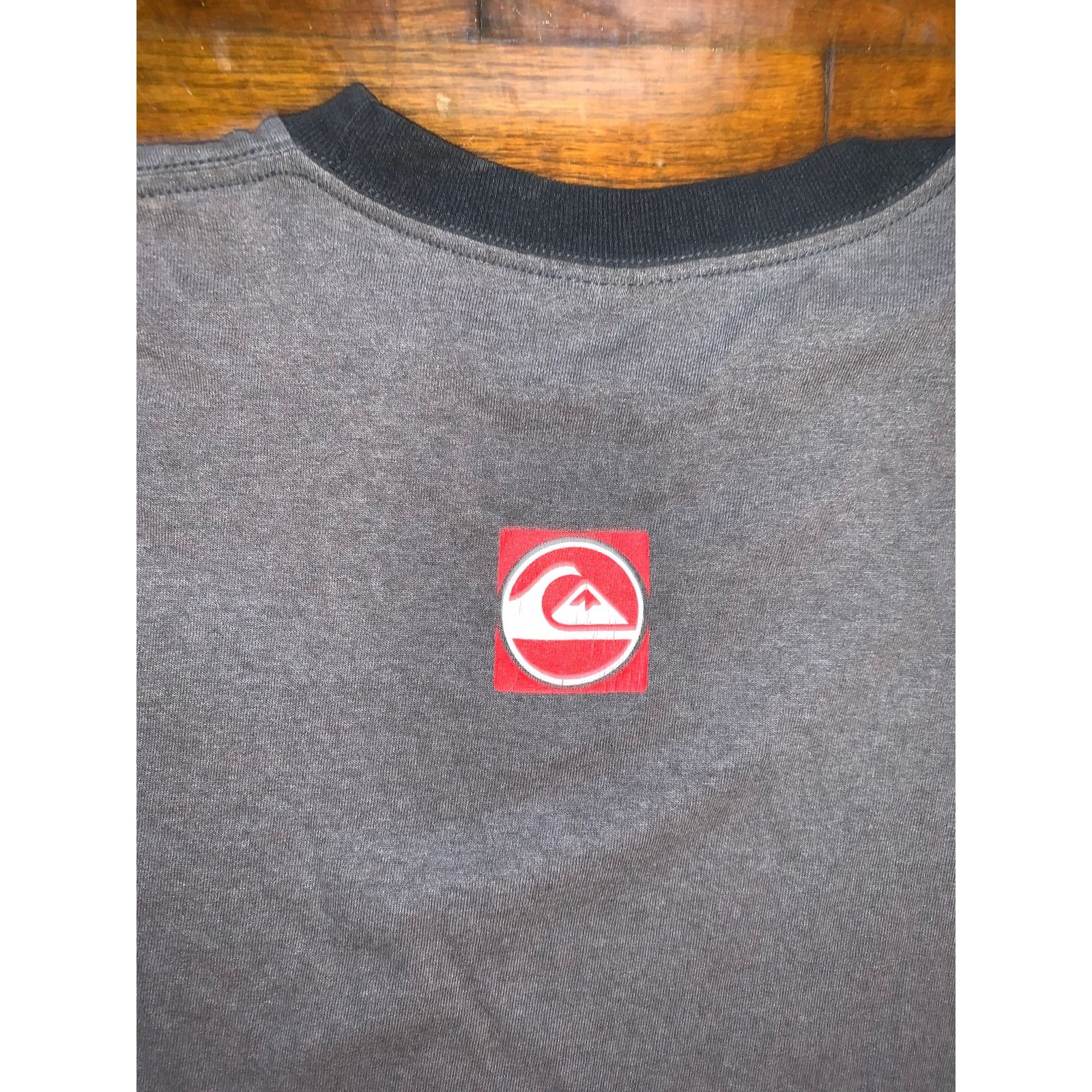 Quiksilver × Vintage Vintage Quiksilver Box Logo Ringer T Shirt XL Y2K Surf Skate Size US XL / EU 56 / 4 - 6 Thumbnail