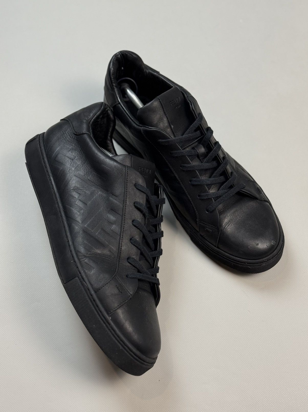 Fendi Fendi Leather Monogram FF Low Top Lace Up Sneakers Shoes Size US 14 / EU 47 - 7 Thumbnail