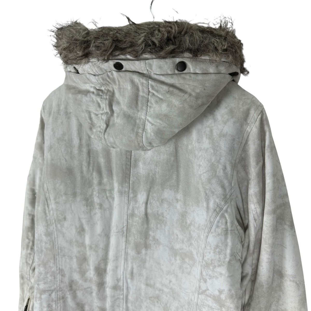 In The Attic ☀️IN THE ATTIC FUR HOODIE DENIM JACKET Size US L / EU 52-54 / 3 - 9 Thumbnail