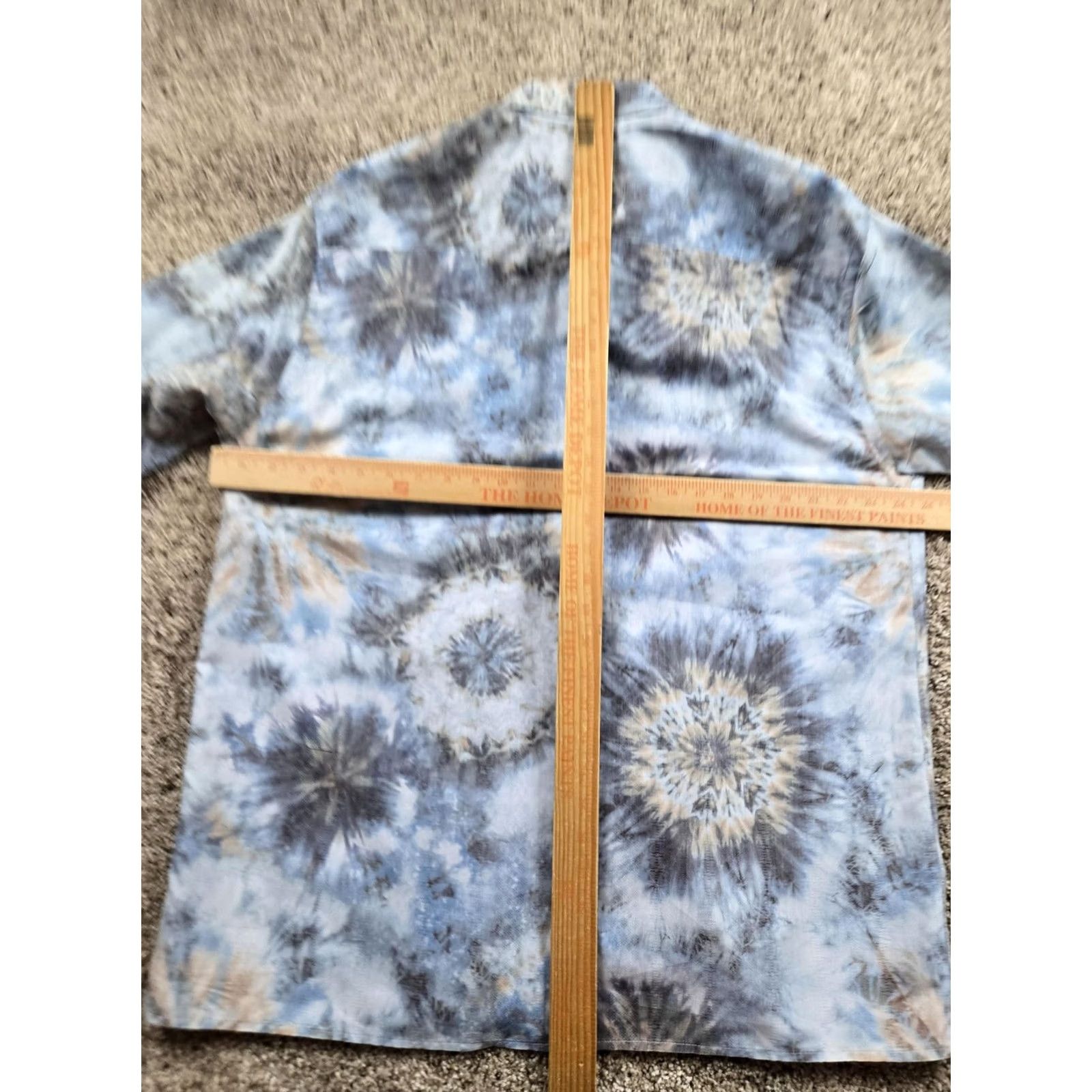Vintage VINTAGE Riscatto Shirt Mens L Blue Tie Dye Short Sleeve Button Up Italy Made Size US L / EU 52-54 / 3 - 7 Thumbnail