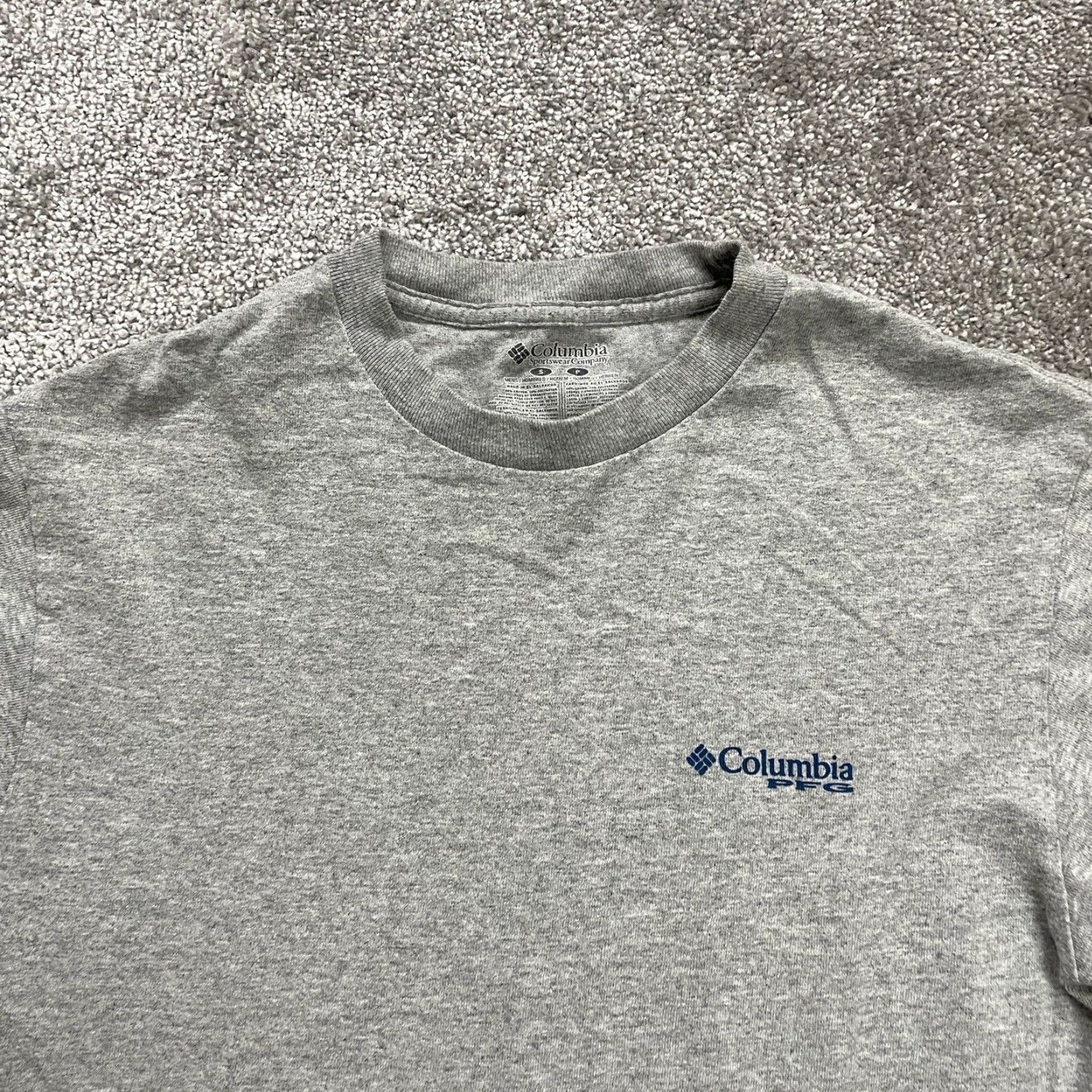 Vintage Columbia PFG Graphic Shirt Mens Small Gray Cotton Crew Neck Short Sleeve Fish Size US S / EU 44-46 / 1 - 3 Thumbnail
