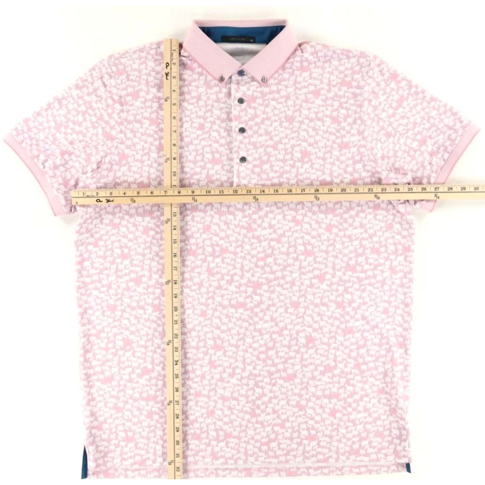 Vintage Greyson Band of Sheep Polo Shirt Stretch Mauve Pink XL Wolf Howling Men's Golf Size US XL / EU 56 / 4 - 7 Thumbnail