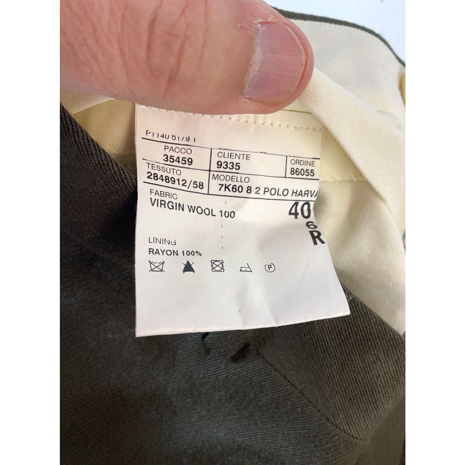 VINTAGE Polo Ralph Lauren Dress Pants Mens Wool Green 90s Preppy 34x30 Straight Front Dry Clean Only Suspenders