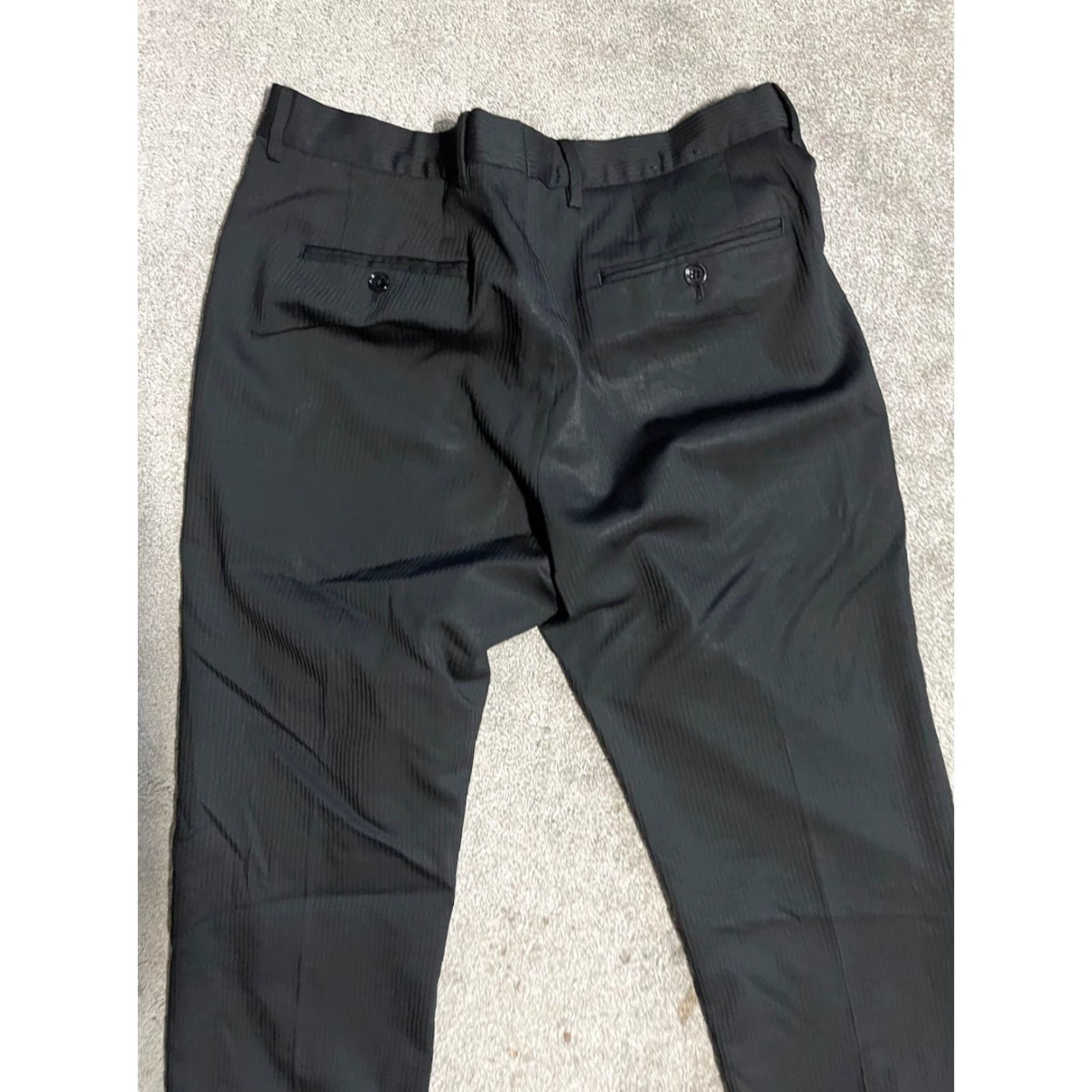 Express Express Photographer Dress Pants Mens 34x32 Black Straight Leg Vintage No Distressed Size US 34 / EU 50 - 4 Thumbnail