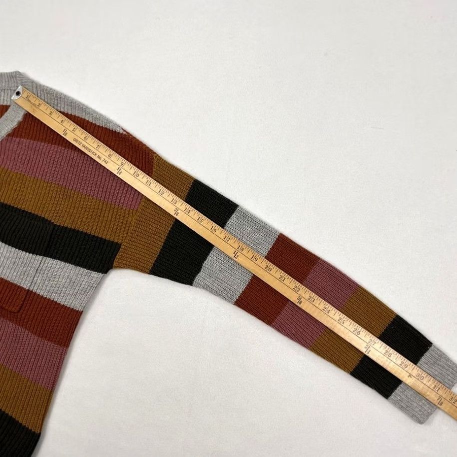 Madewell Madewell Thompson Sweater Womens L Oversized Walton Striped Patch Pocket Preppy Pullover Knit Crew Neck Multicolor Size L / US 10 / IT 46 - 6 Thumbnail