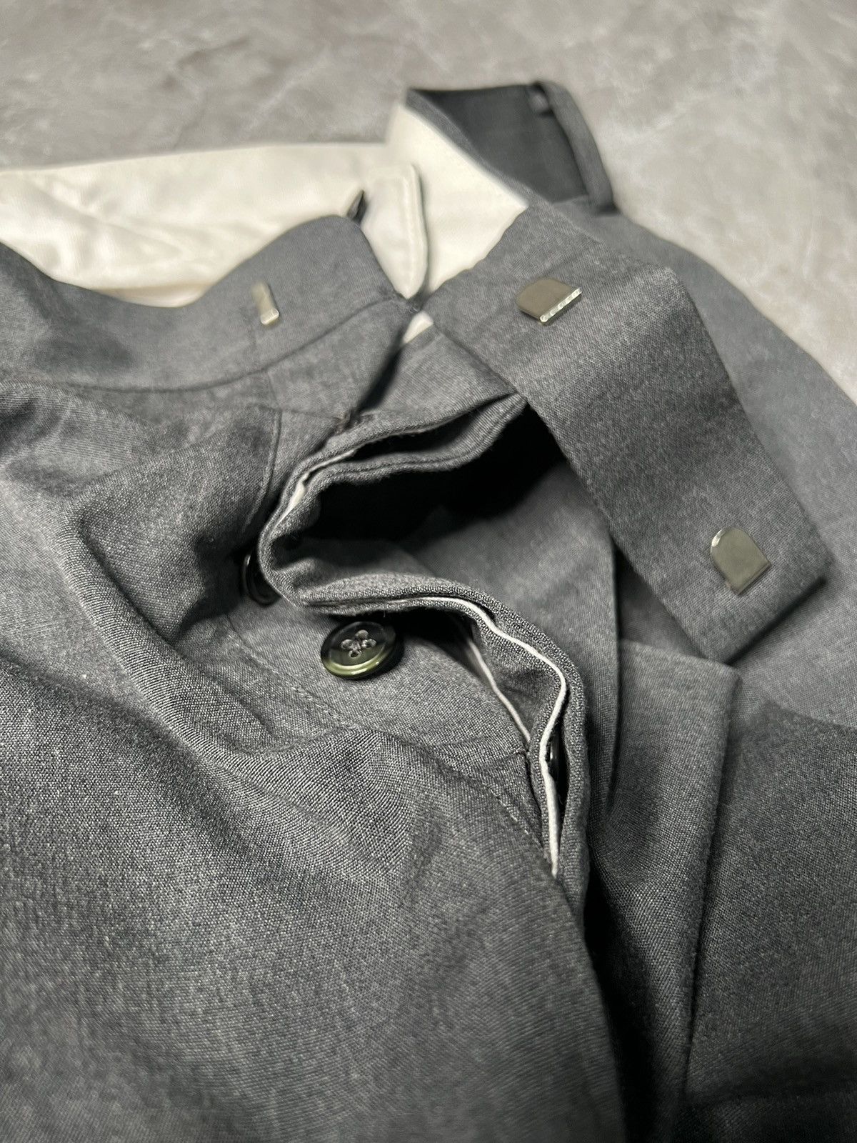Thom Browne Thom Browne Grosgrain Stripe Cropped Chino Pants Size US 31 - 6 Thumbnail