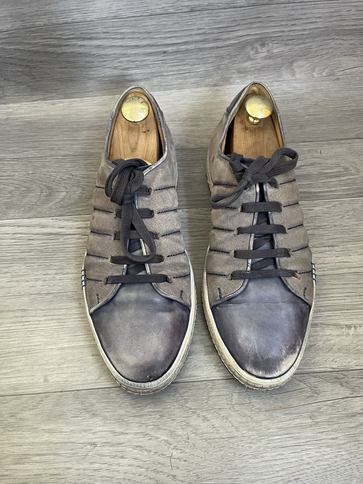 Berluti Berluti playfield grey patina sneakers sz 11 Size US 12 / EU 45 - 3 Thumbnail