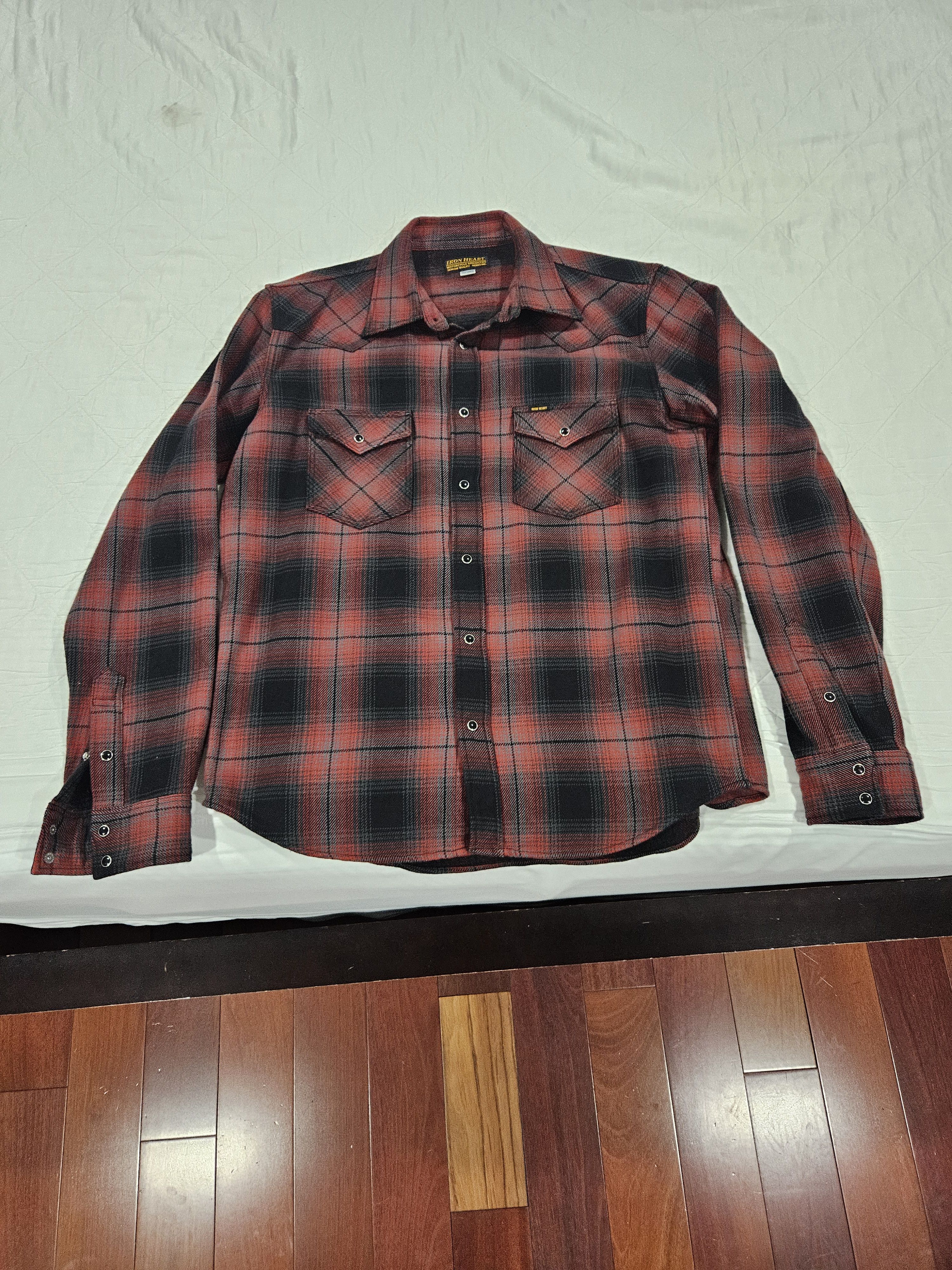 Iron Heart Iron Heart UHF crazy check XXL (IHSH-263-NAV) | Grailed