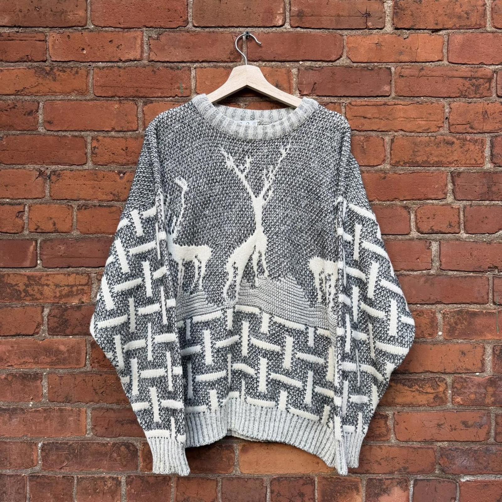 Other vintage Prince Bellini deer knit sweater 80s/90s L Size US L / EU 52-54 / 3 - 1 Thumbnail