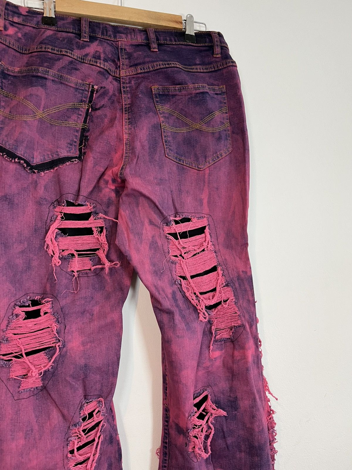 Other RARE Opium Handmade Ripped Jeans Archive Flared Denim Size US 34 / EU 50 - 9 Thumbnail