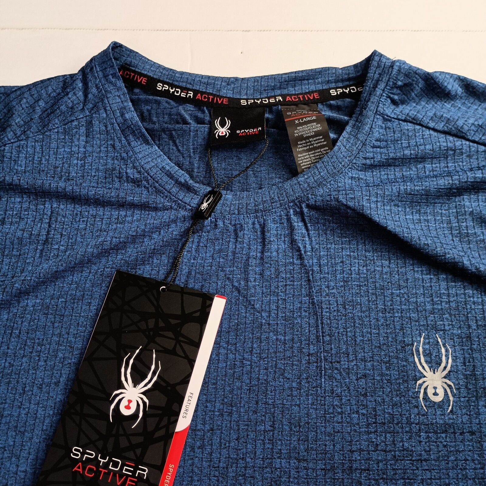 Spyder Spyder Active Shirt Men's XL Blue Stretch Performance Tee Size US XL / EU 56 / 4 - 2 Thumbnail