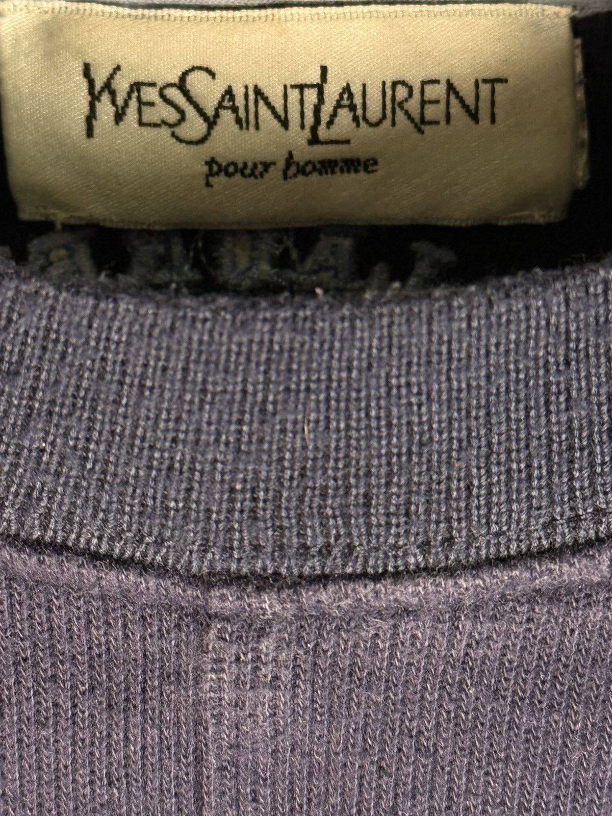 Yves Saint Laurent Navy YSL Sweatshirt Logos Vintage Sweater 90s y2k Crewneck Size US L / EU 52-54 / 3 - 5 Thumbnail