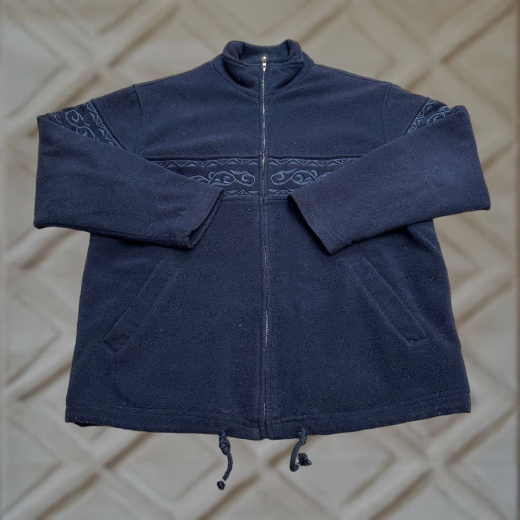 Vintage Dressbarn Jacket Women Large Navy Blue Full Zip Pocket Mock Lined Outdoor Solid Size L / US 10 / IT 46 - 1 Thumbnail