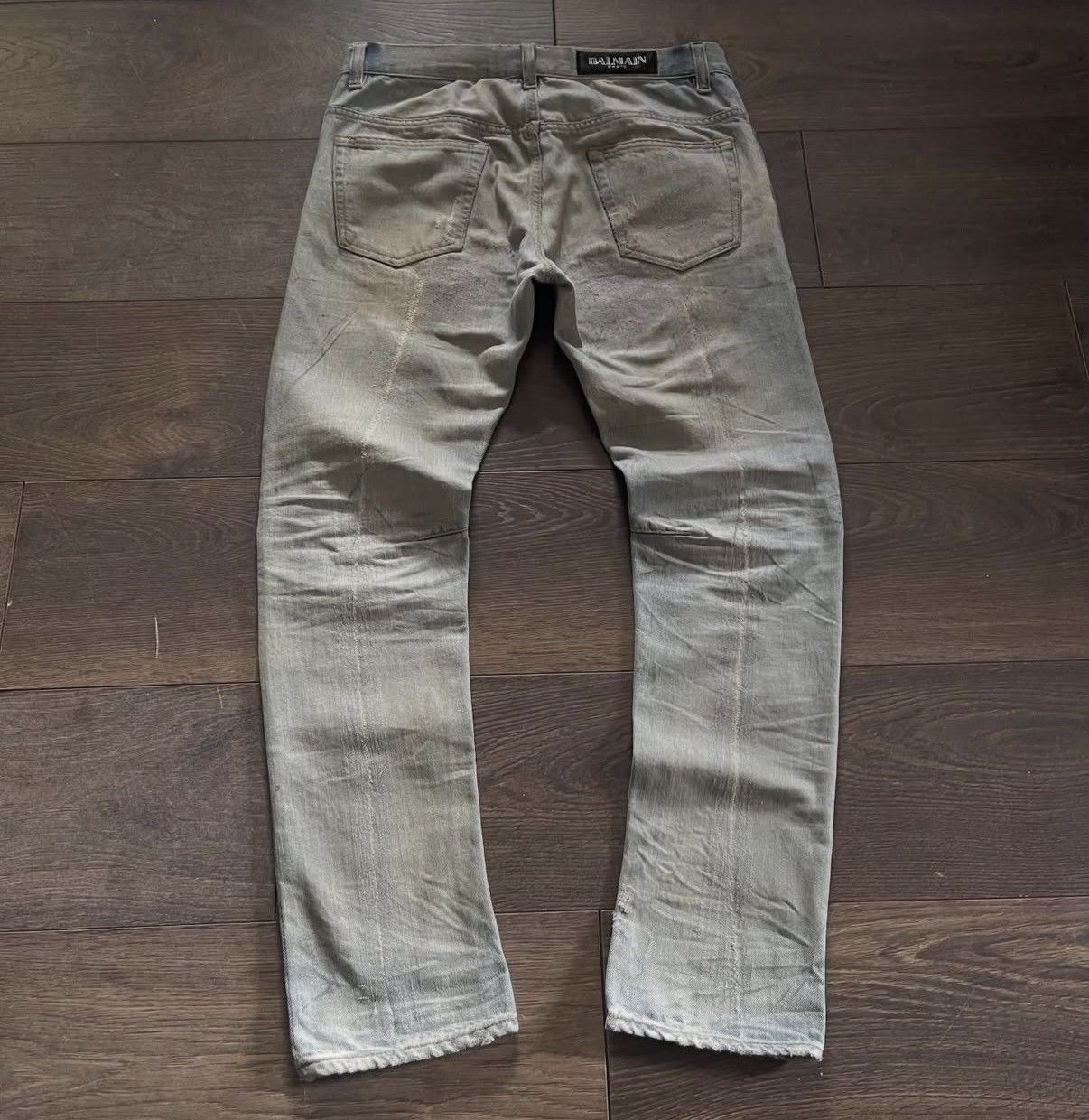 Balmain SS11 Eagle Coin Mud Wash Denim Size US 31 - 2 Thumbnail