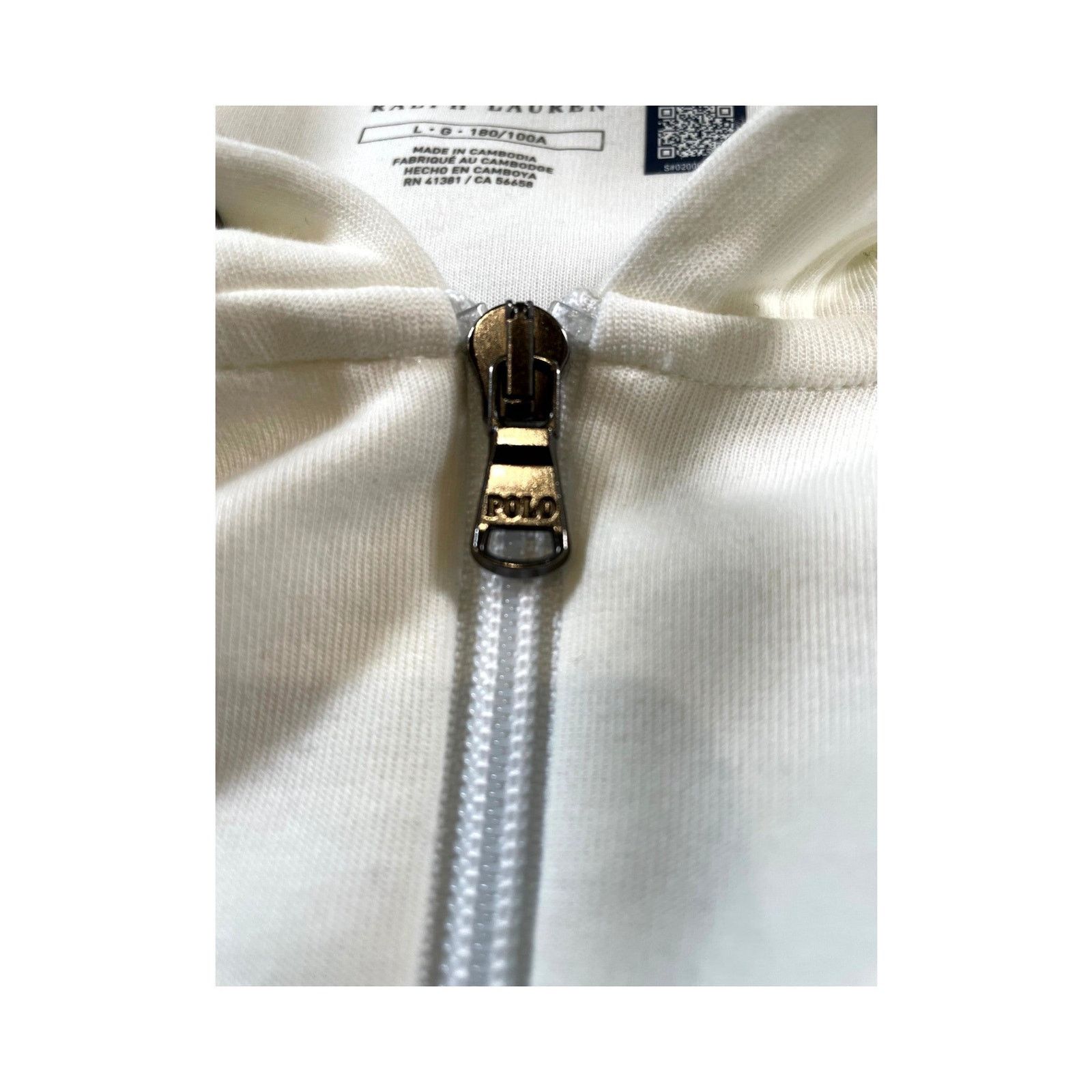 Polo Ralph Lauren Polo Zip Up Cream & Black Hoodie Size US L / EU 52-54 / 3 - 12 Thumbnail