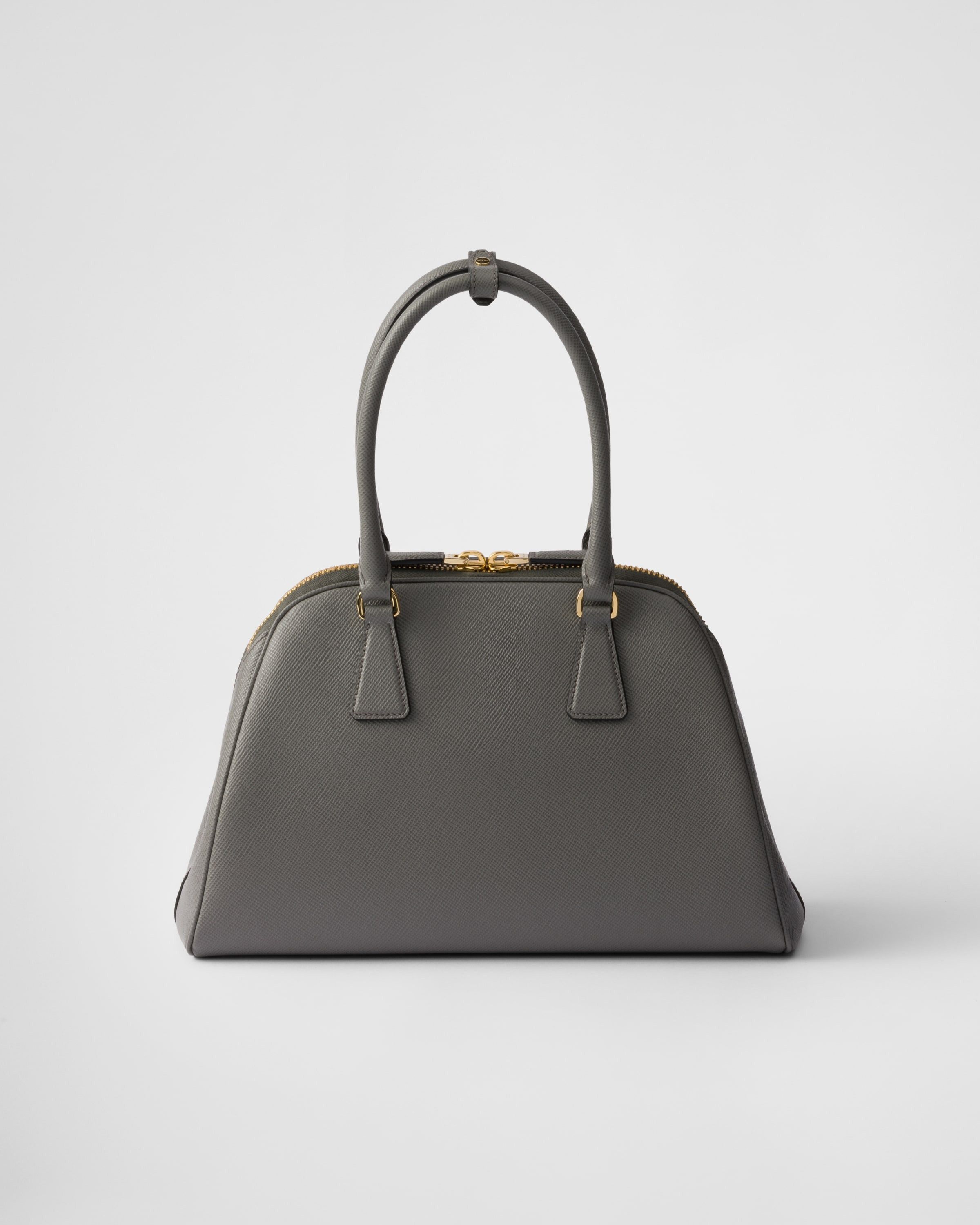 Prada o1la1rc1a0925 Size: OS / Medium Saffiano Leather Bag in Grey Size ONE SIZE - 3 Thumbnail
