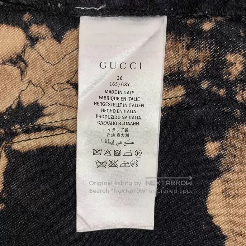 Gucci Gucci Black and white color-blocking ink dyed floral embro Size 26" / US 2 / IT 38 - 7 Thumbnail