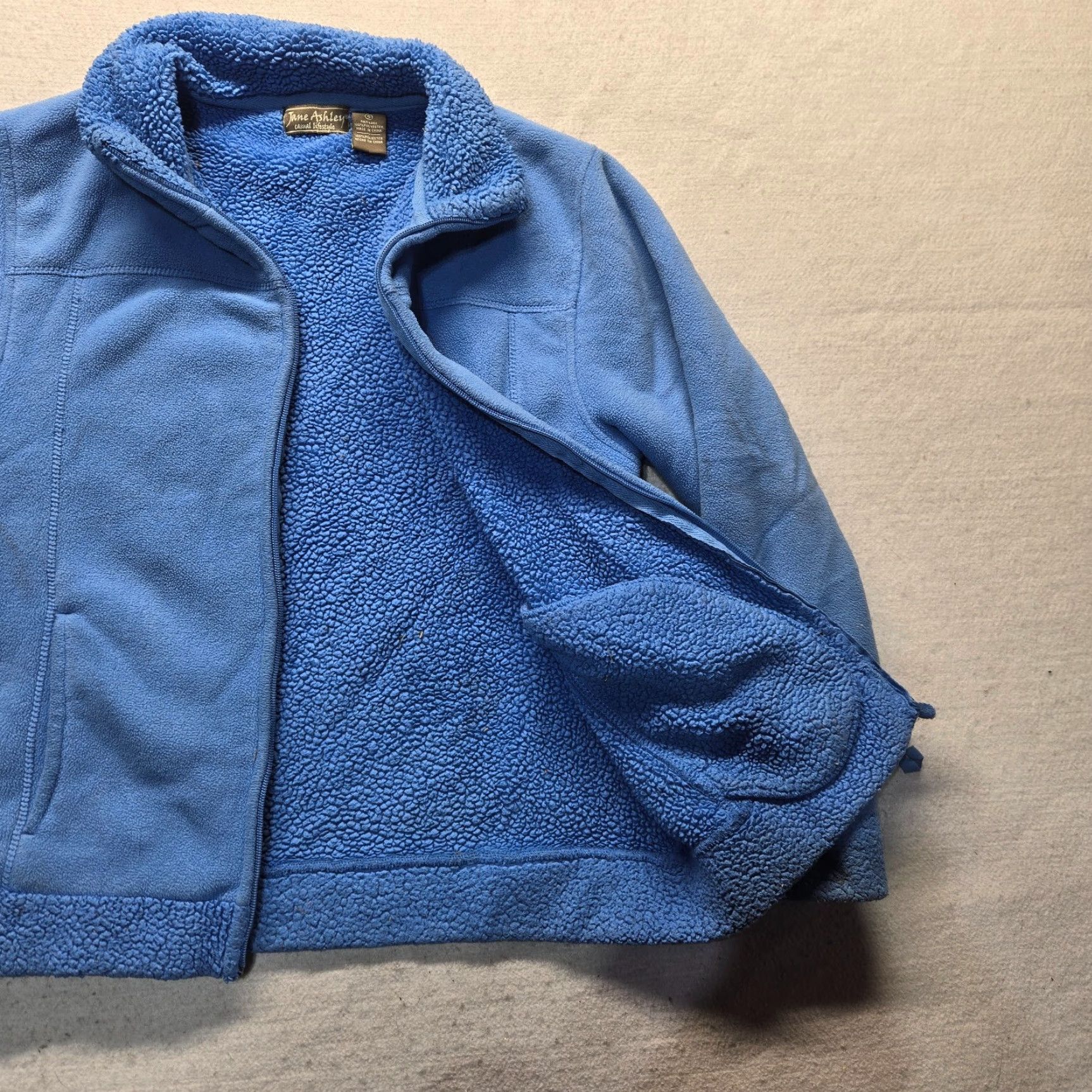 Vintage JANE ASHLEY Solid Blue Full Zip Sweater Jacket Adult Women's Size S Size S / US 4 / IT 40 - 4 Thumbnail
