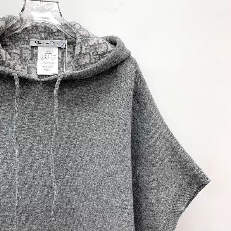 Dior Dior Gray inner logo old flower full print cashmere hooded Size XXS / US 00 / IT 34 - 3 Thumbnail