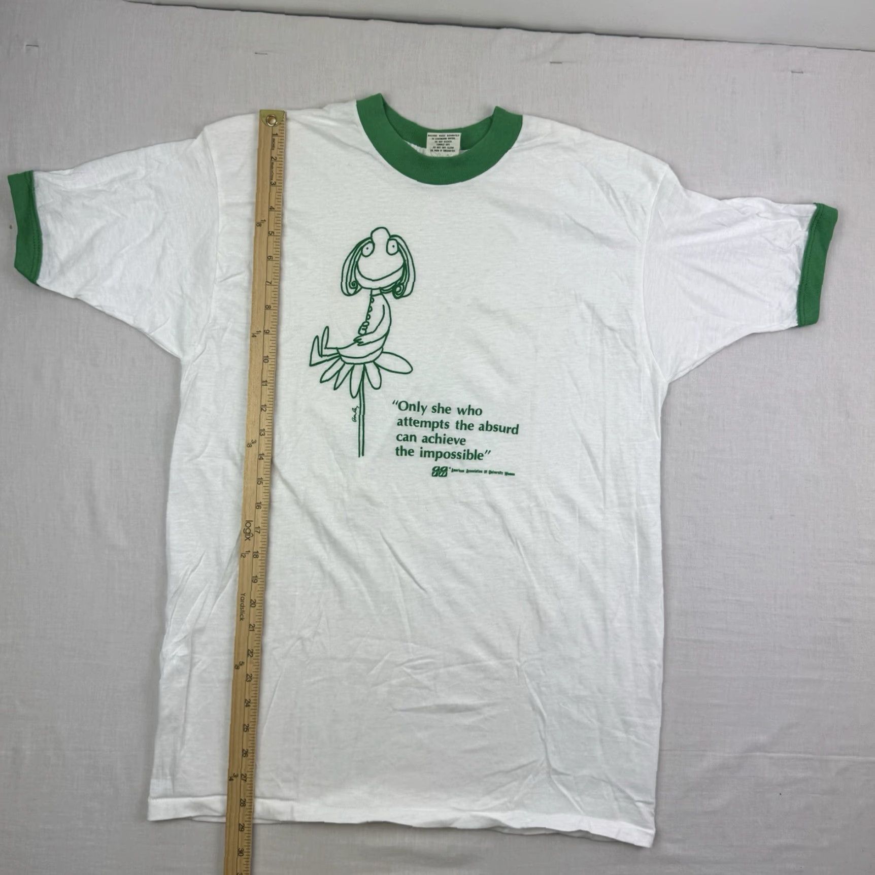 Vintage VINTAGE Ebert American Association of University Women Ringer T-Shirt Adult XL White 80s Mens Size XL / US 12-14 / IT 48-50 - 5 Thumbnail
