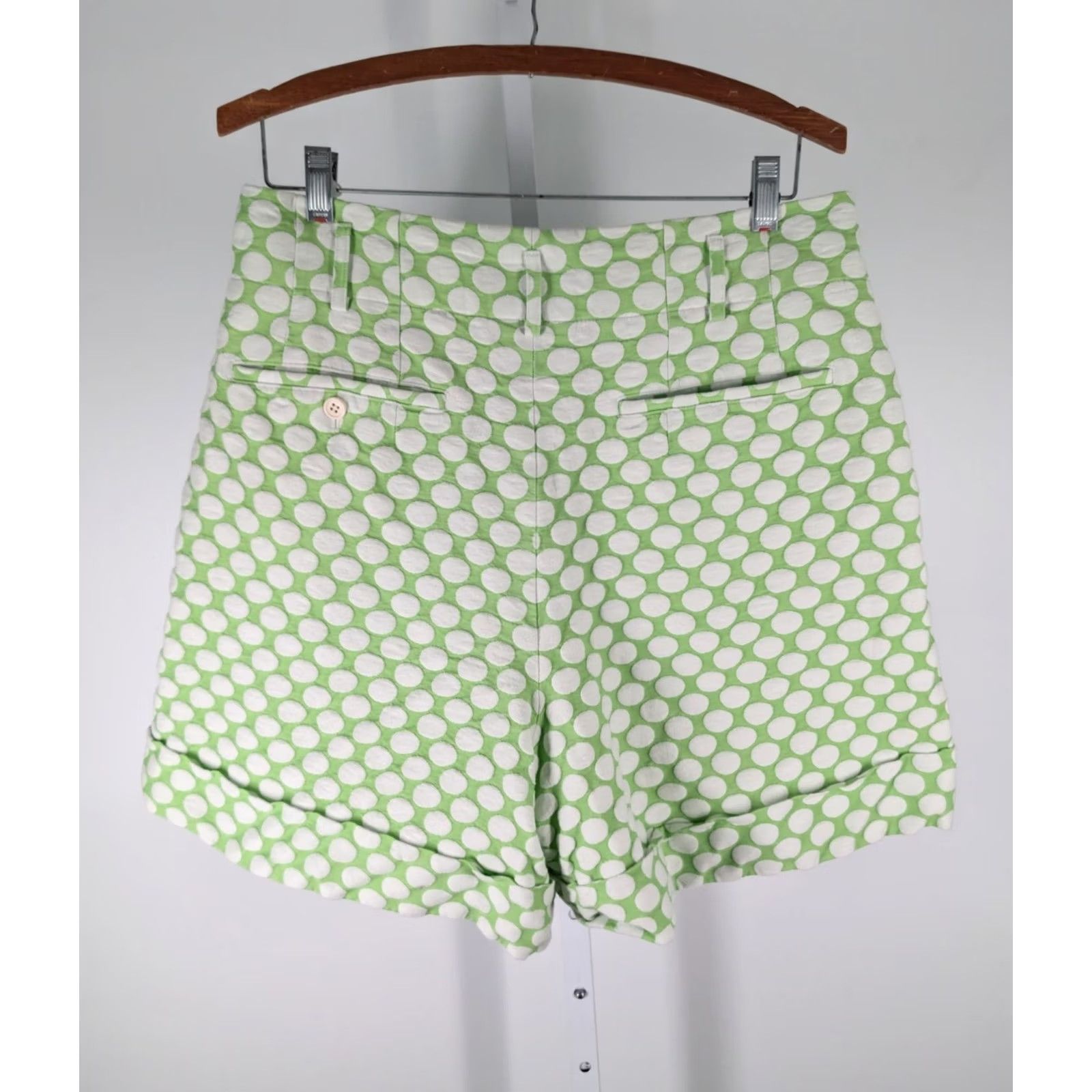 Comme des Garcons Girl Comme des Garçons Shorts Green Polka Dot 3D Textured AD2012 Size M Japan Cuffed Womens Size 32" / US 10 / IT 46 - 3 Thumbnail