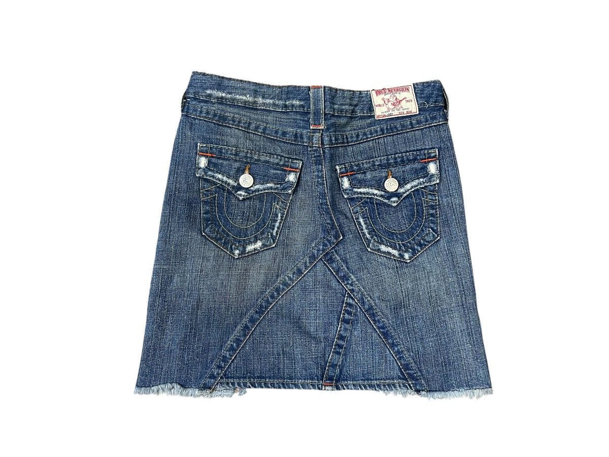 True Religion Vintage True Religion Distressed Mini Skirt Streetwear Size 26" / US 2 / IT 38 - 2 Thumbnail