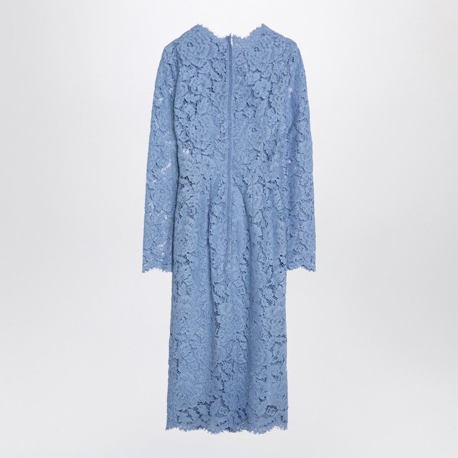 Dolce & Gabbana o1d2blof0824 Midi Dress in Light Blue Size M / US 6-8 / IT 42-44 - 2 Thumbnail