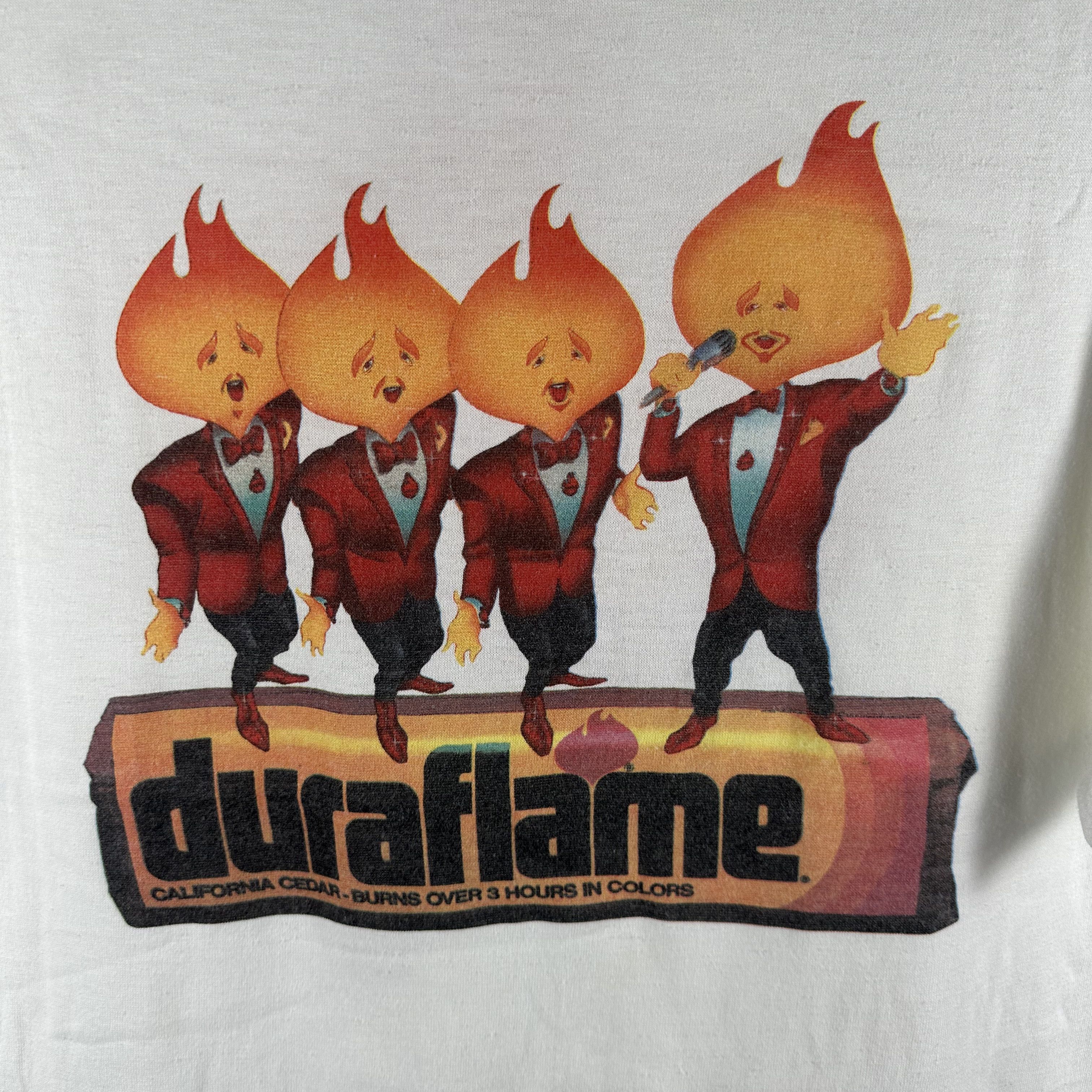 Vintage Vintage 90s Duraflame The Fabulous Flames Promo T-Shirt Size US XL / EU 56 / 4 - 2 Thumbnail