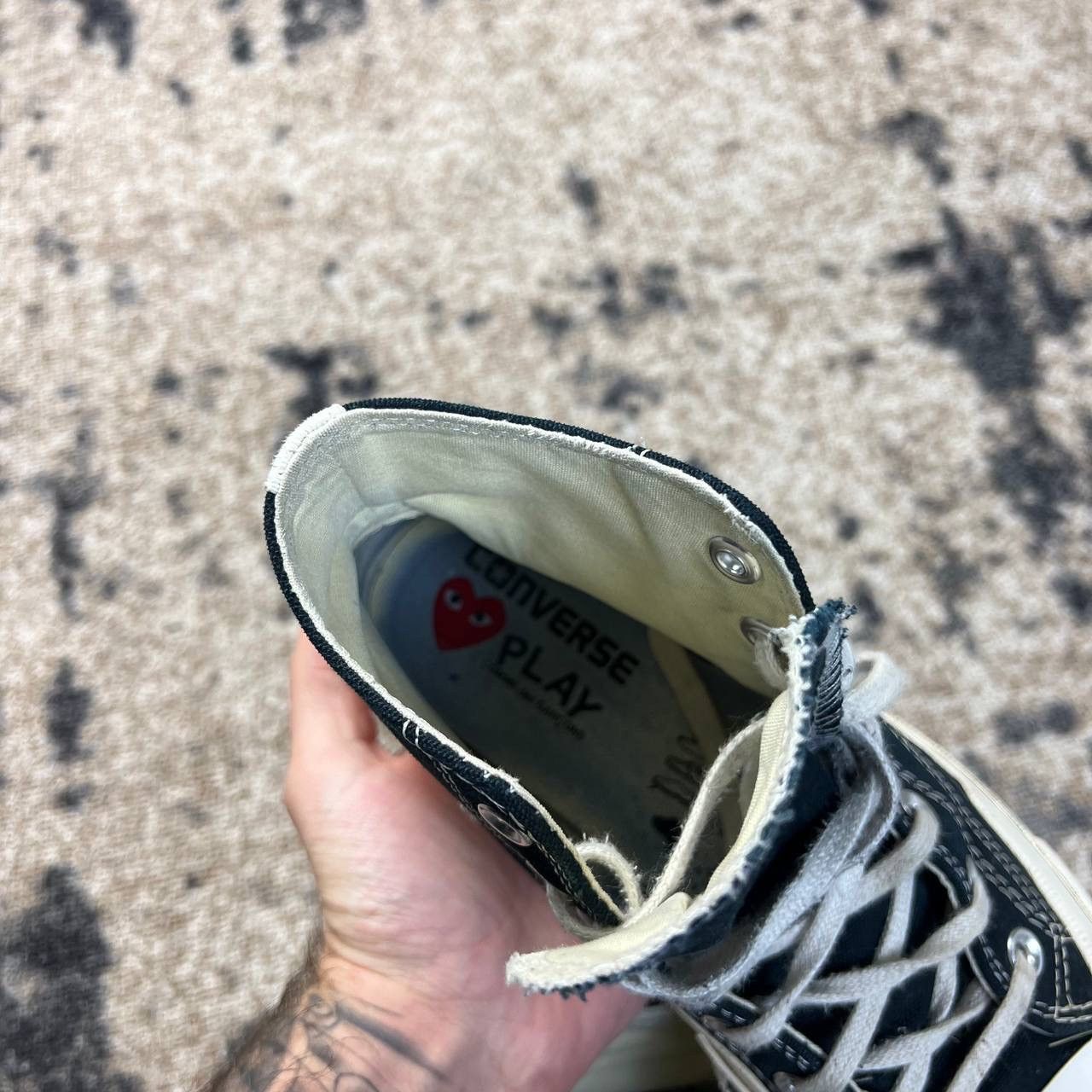 Converse Converse x Comme Des Garcons PLAY Hi-Top Sneakers Size US 7 / IT 37 - 8 Thumbnail