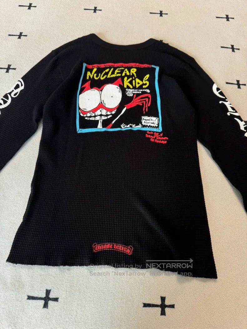 Chrome Hearts CHROME HEARTS Size L Graffiti Waffle Black Women's Long Sle Size L / US 10 / IT 46 - 6 Thumbnail