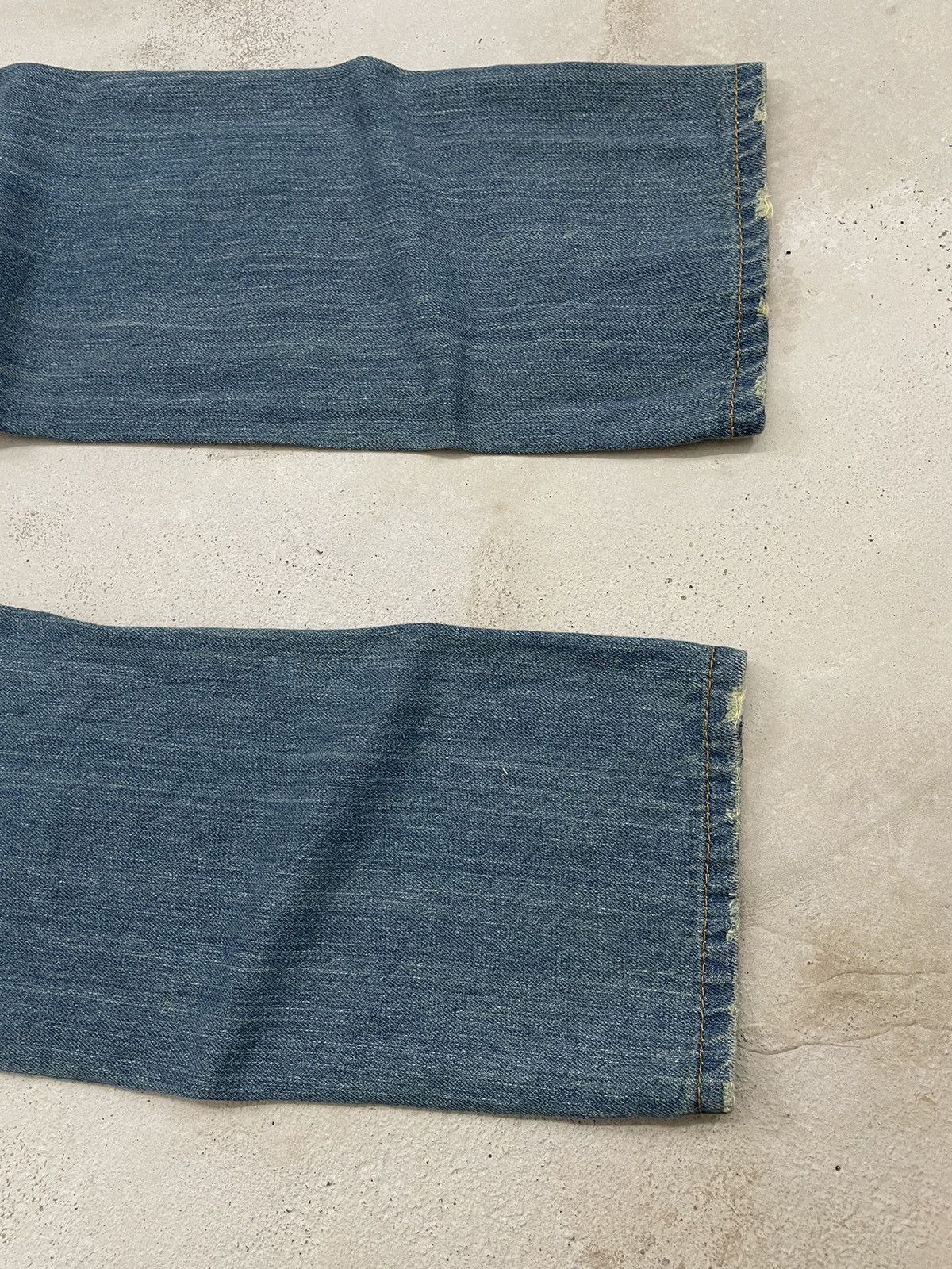 Japan Blue Vintage Blue Moon Blue Embroidery Tartan Plaid Junya Style Size 29" - 16 Thumbnail
