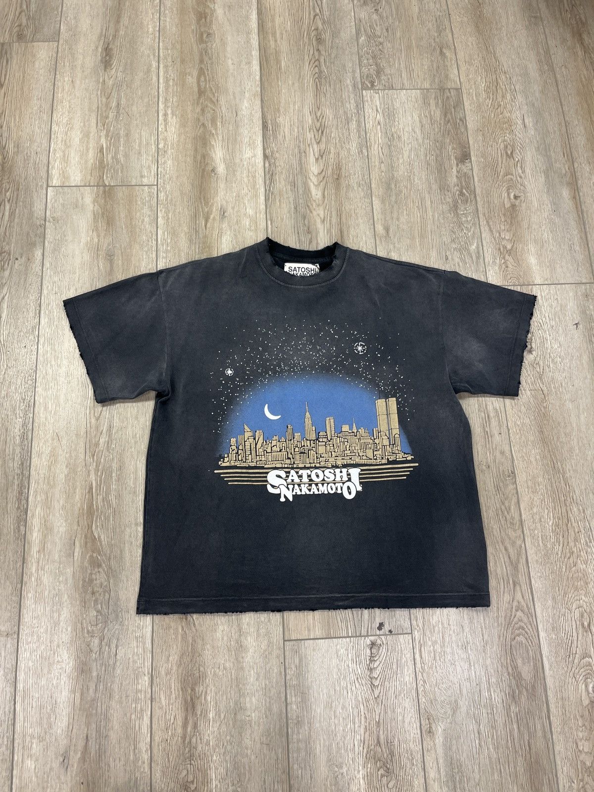 Satoshi Nakamoto Tech Giant Short Sleeve Tee Shirt Black | Grailed