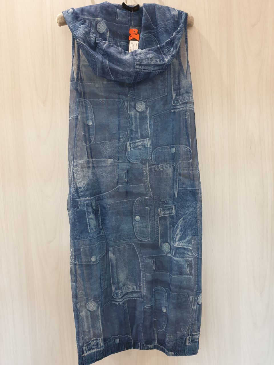 Other Denim Print Hooded Dress sz S/M Size M / US 6-8 / IT 42-44 - 10 Thumbnail