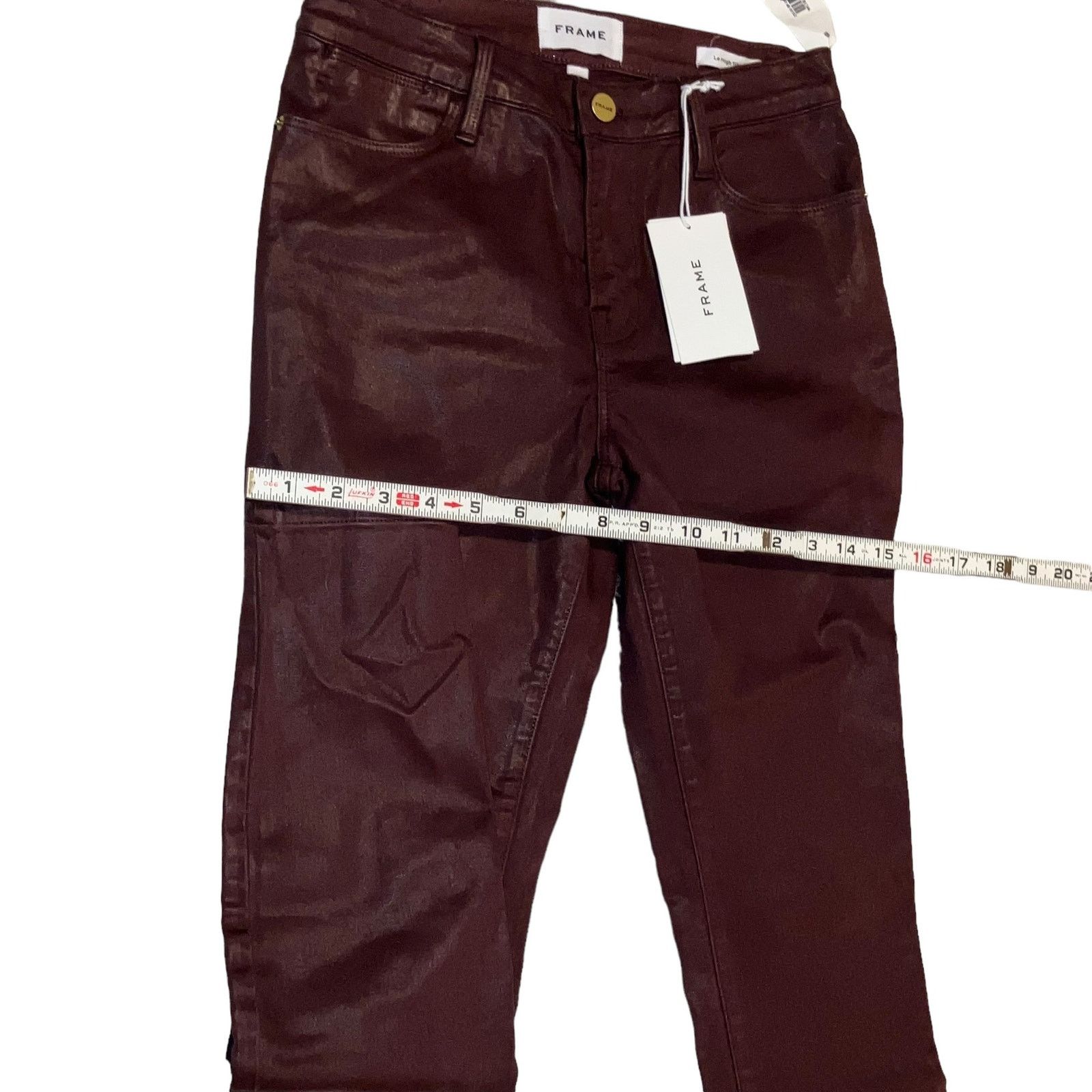 Frame NWT Frame Red Le High Skinny High Rise Coated Jeans-size 25 Size 25" / US 0 / IT 36 - 5 Thumbnail