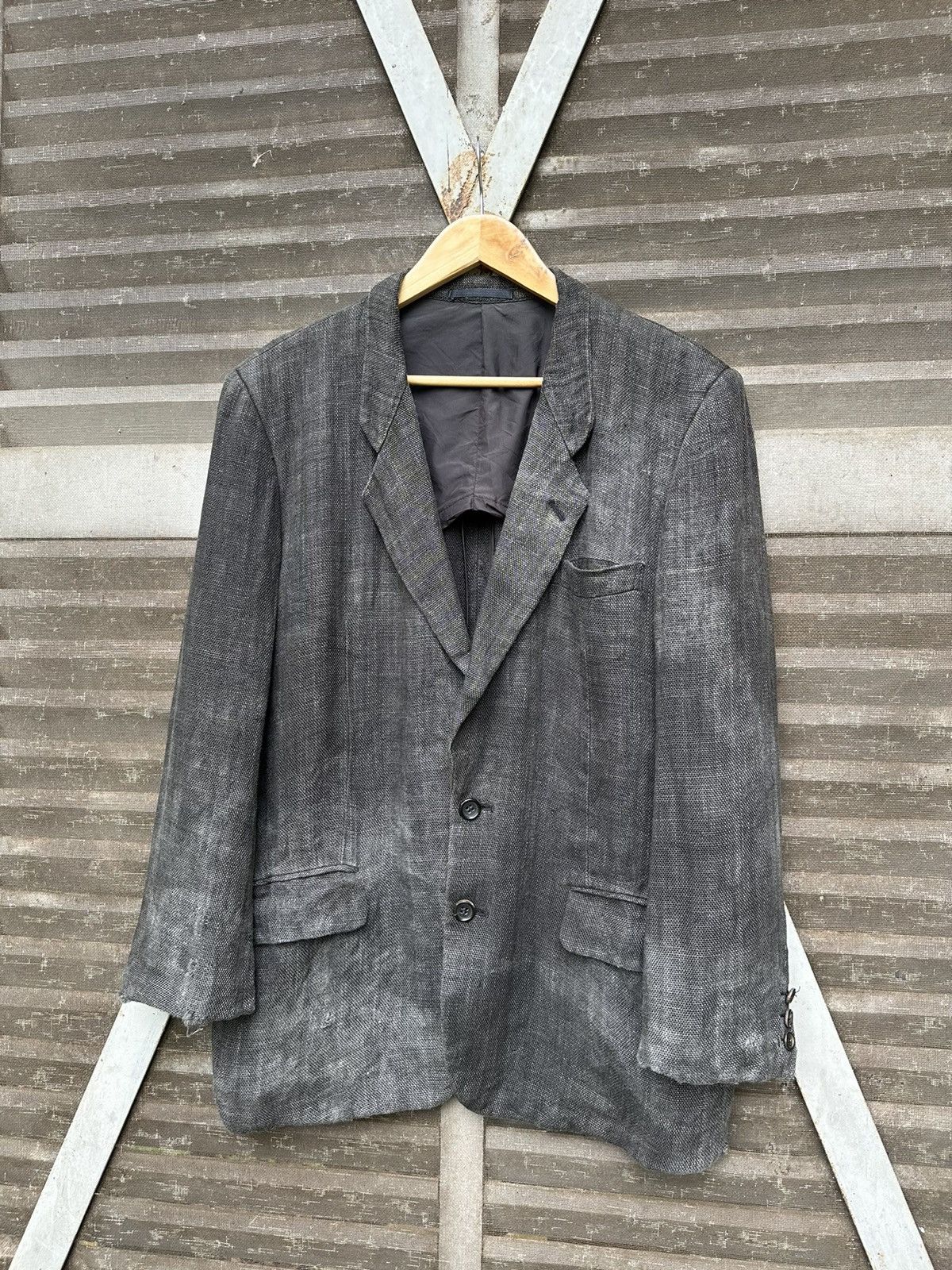 Comme des Garcons 👹Vintage Comme Des Garcons Linen Lined Jacket Size US L / EU 52-54 / 3 - 1 Thumbnail