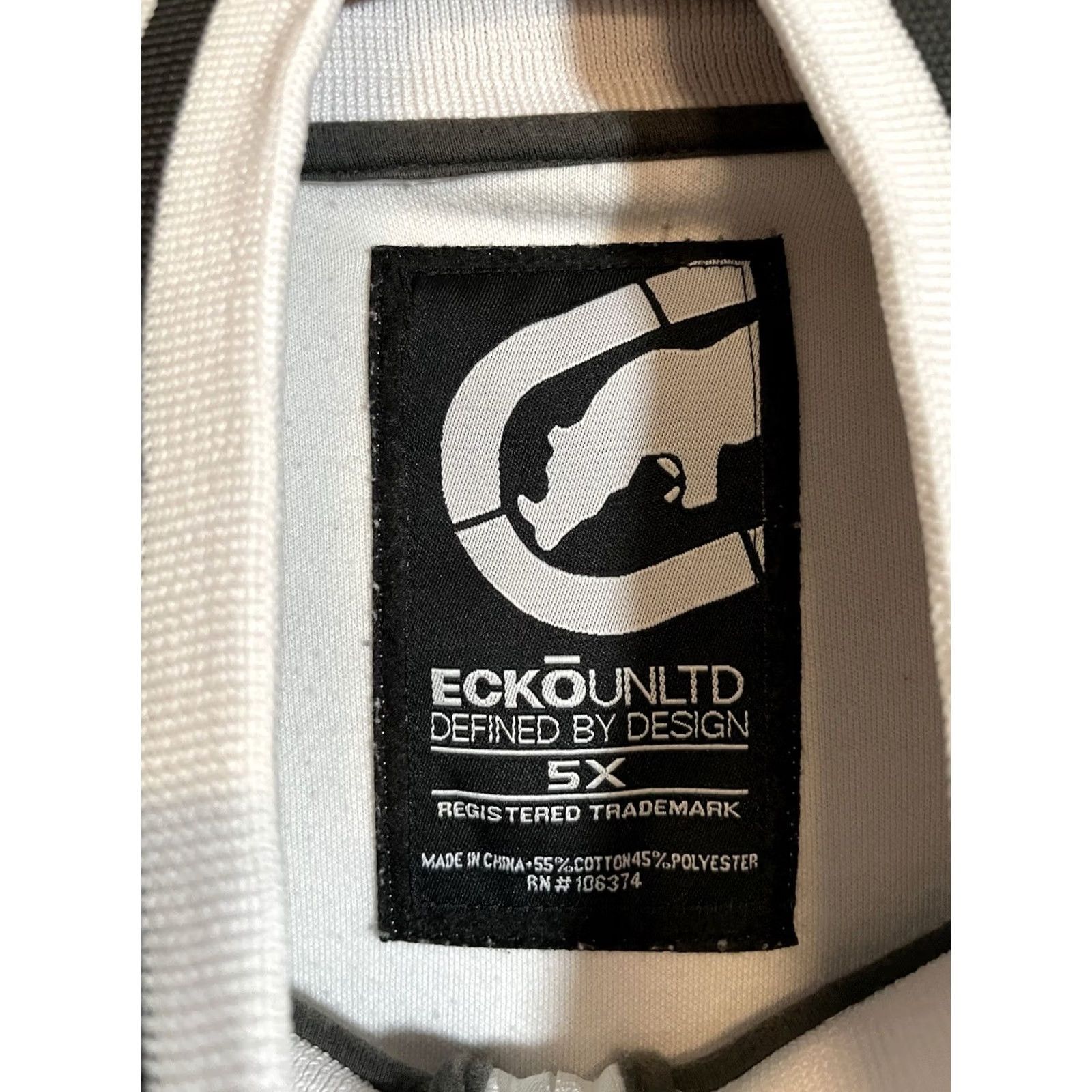 Ecko Unltd. VINTAGE Ecko Unltd Track Jacket White Striped Zip 5XL Men Full Zip Sweatshirt Hip Hop Street Size US XXL / EU 58 / 5 - 5 Thumbnail