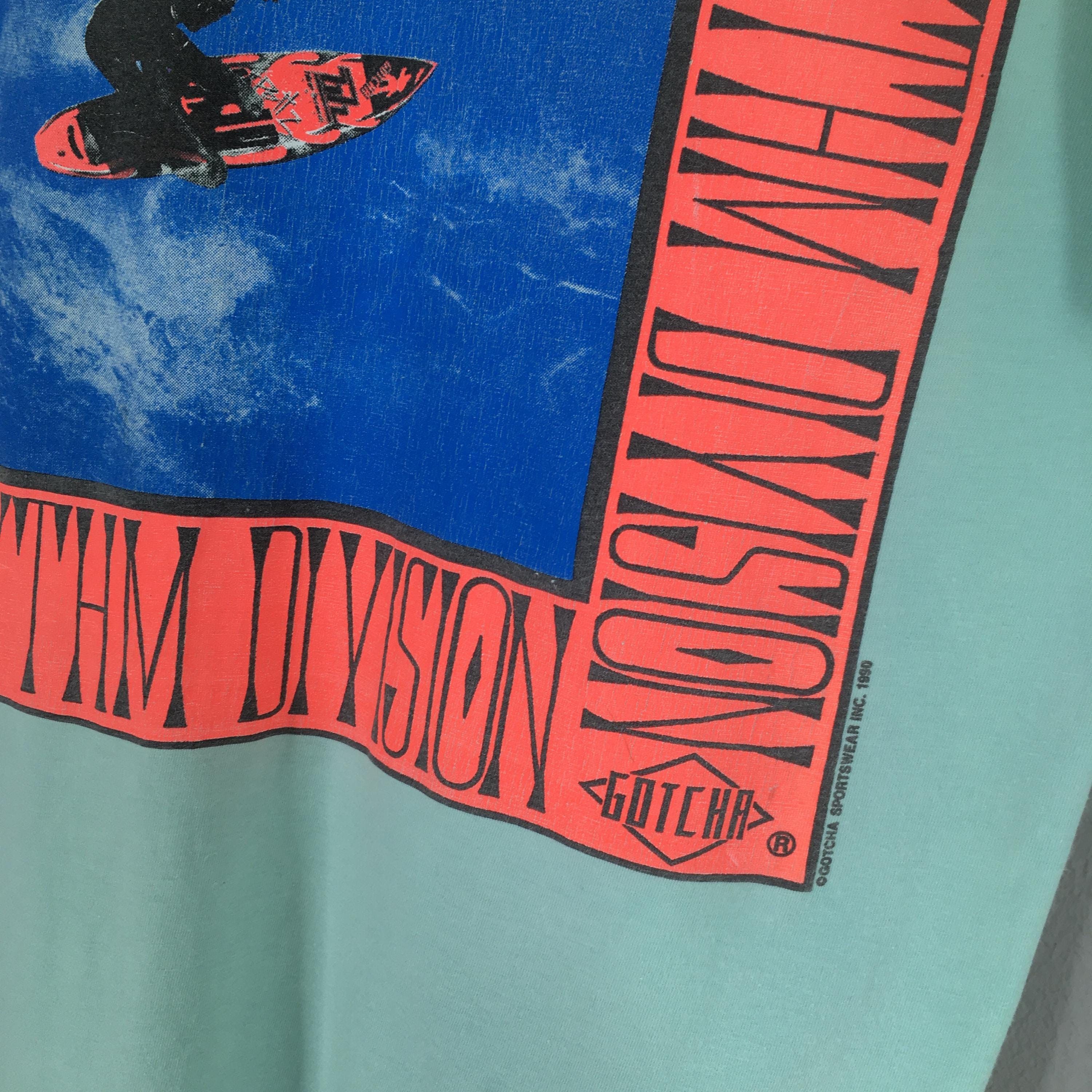 Gotcha Vintage 90s Gotcha Hawaii Surf Green T shirt Medium Size US M / EU 48-50 / 2 - 3 Thumbnail