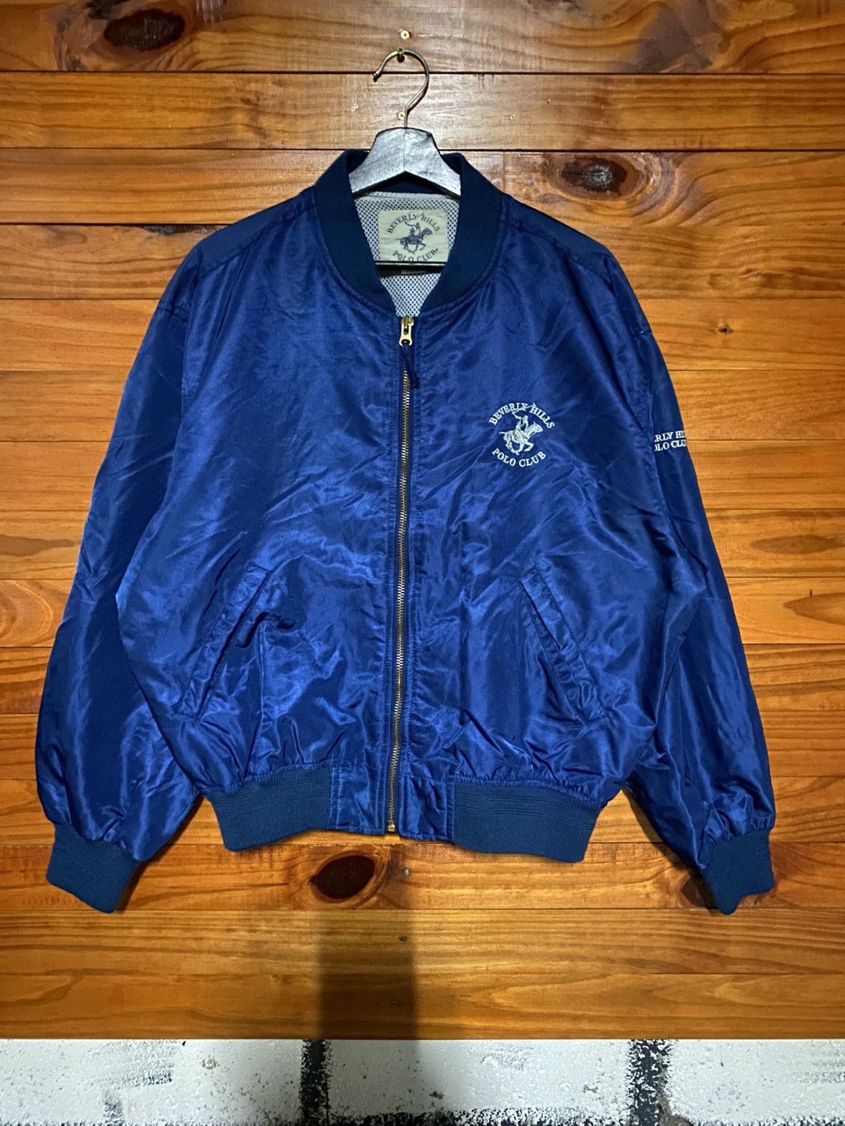 Beverly Hills Polo Club Vintage Beverly Hills Polo Club Satin Bomber Jacket – Navy Size US L / EU 52-54 / 3 - 4 Thumbnail