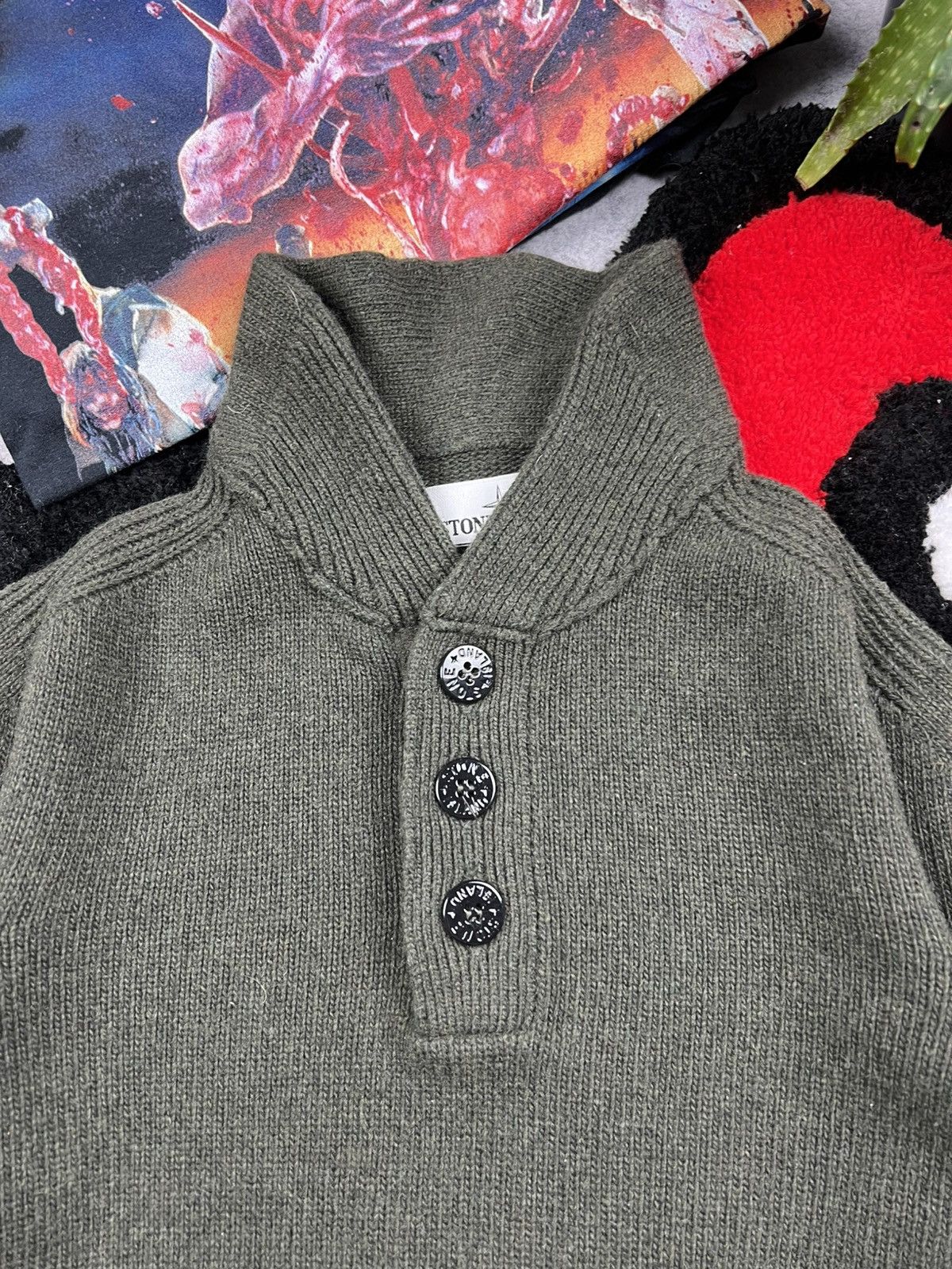 Stone Island Vintage Stone Island Retro Knitwear Military Style Sweater Size US S / EU 44-46 / 1 - 4 Thumbnail