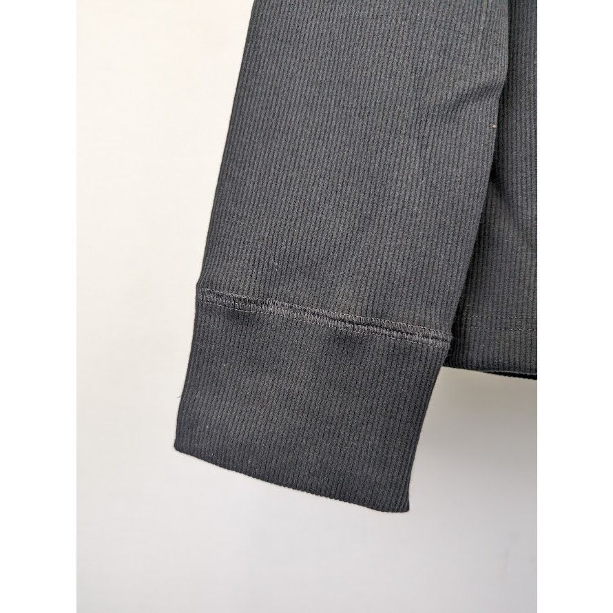 Balenciaga o1rshd1 Ribbed Jersey Stretch E. Long Sleeves Shirt in Black Size US M / EU 48-50 / 2 - 8 Thumbnail