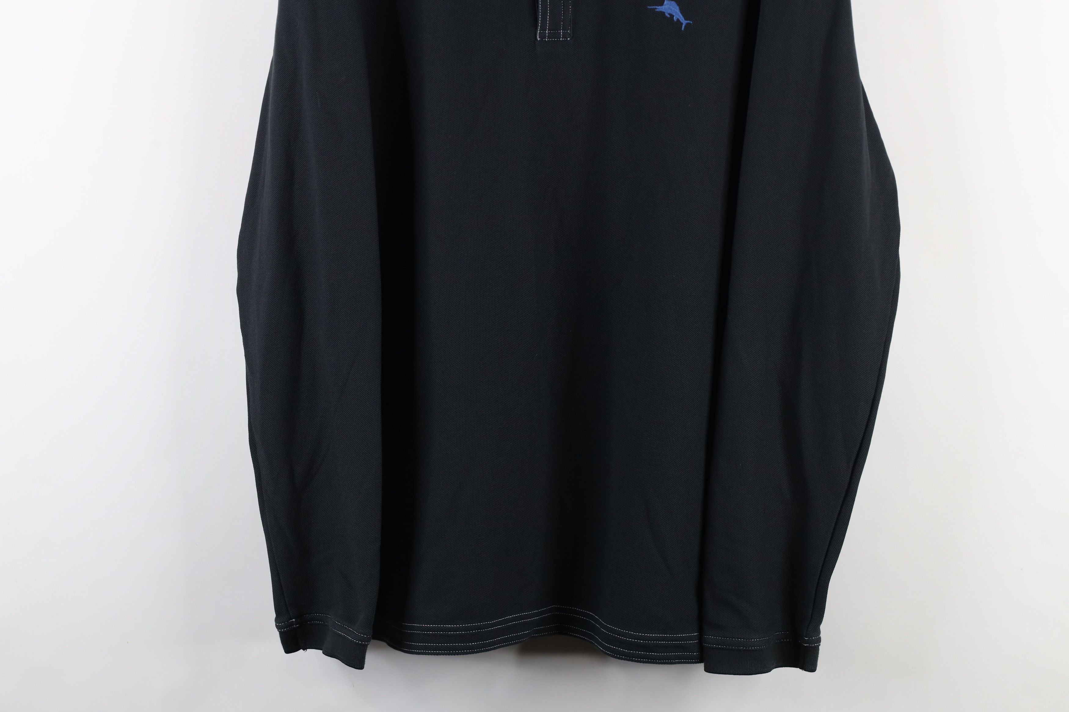 Tommy Bahama × Vintage Tommy Bahama Knit Long Sleeve Collared Polo Shirt Black Size US XL / EU 56 / 4 - 3 Thumbnail
